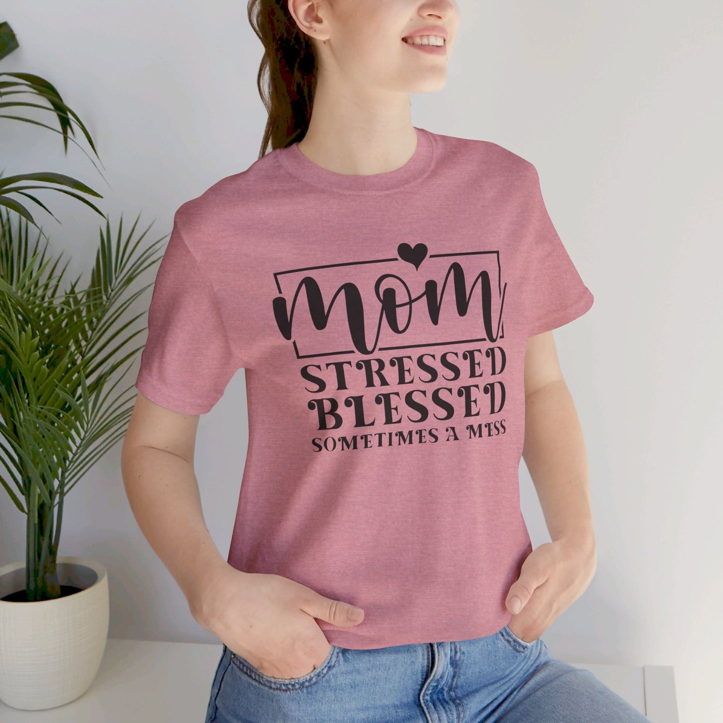 Mom Tee, Mom Shirt, Mothers Day, Blessed Mom, Jersey Short Sleeve Tee - SmorgeousByGina