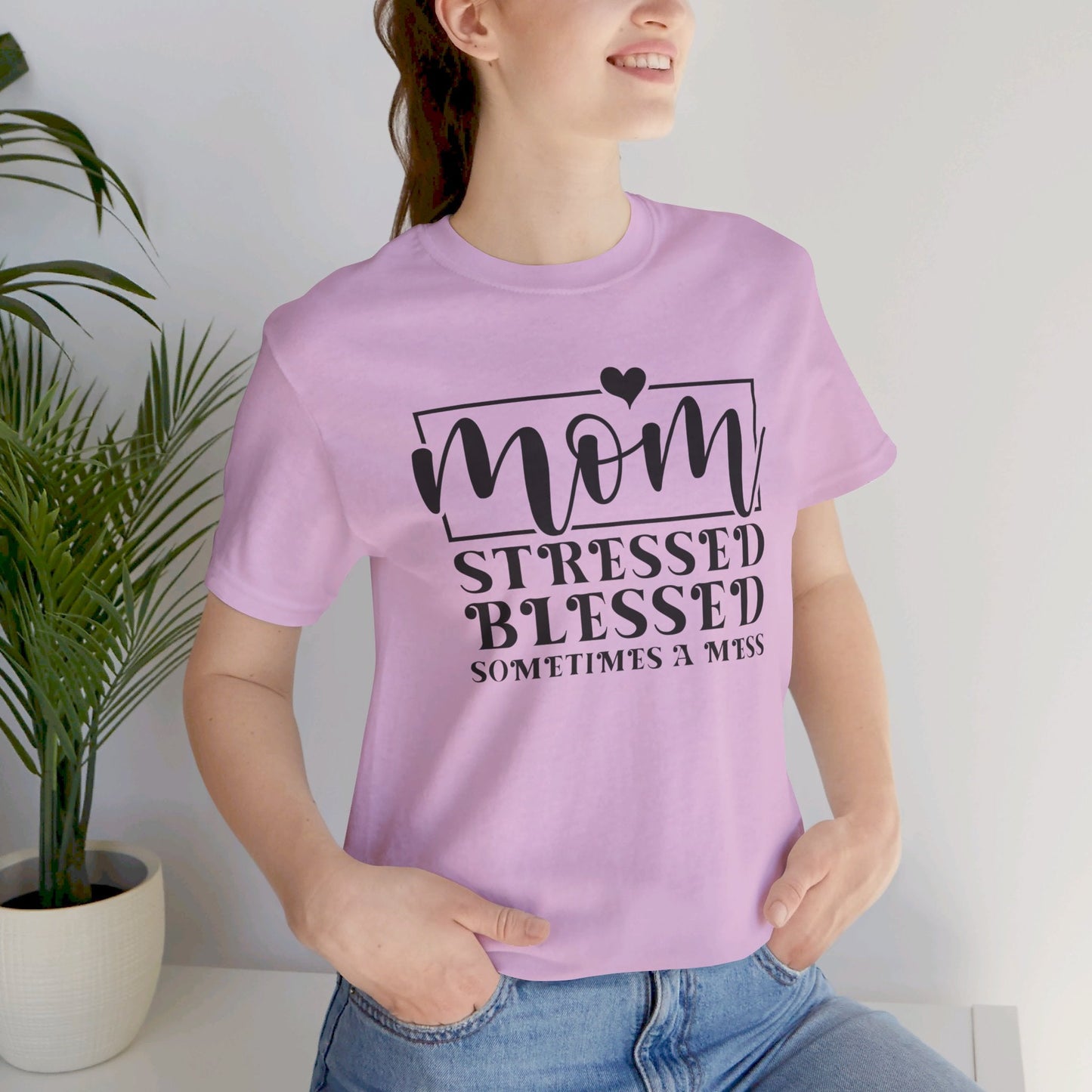 Mom Tee, Mom Shirt, Mothers Day, Blessed Mom, Jersey Short Sleeve Tee - SmorgeousByGina