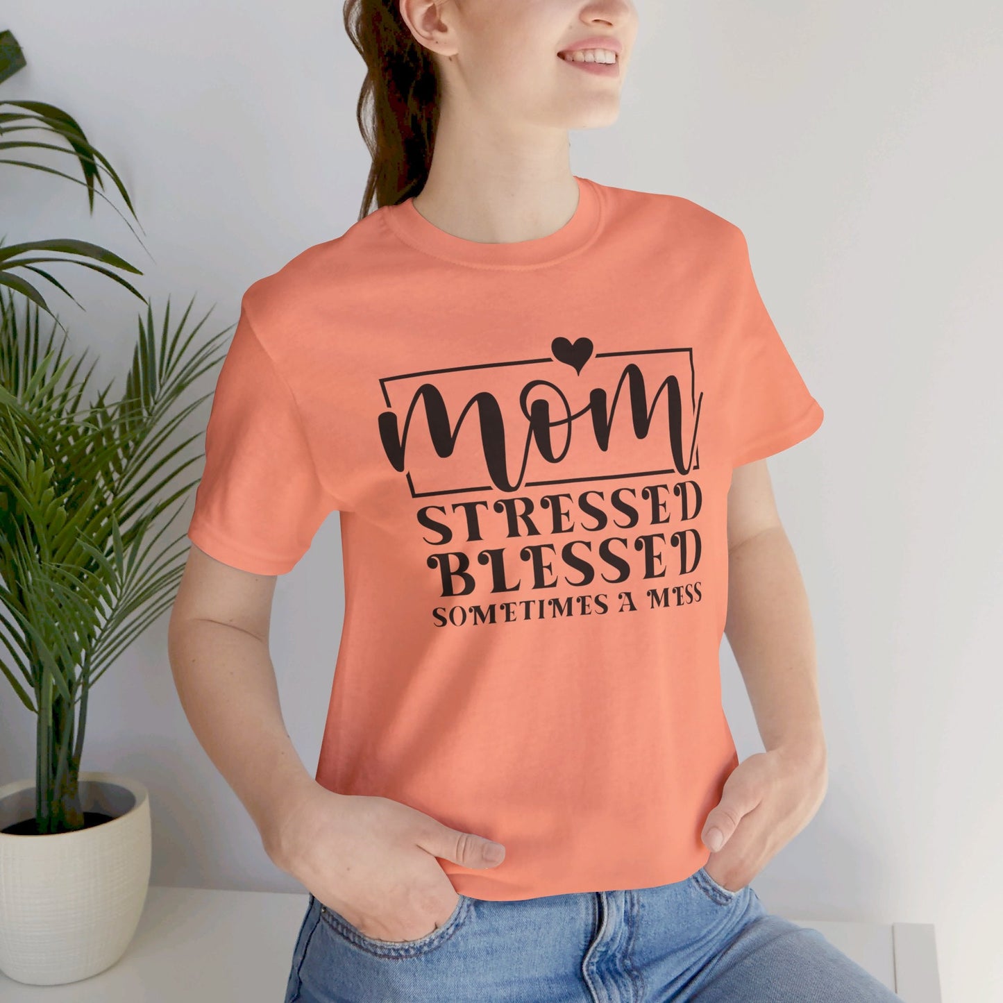 Mom Tee, Mom Shirt, Mothers Day, Blessed Mom, Jersey Short Sleeve Tee - SmorgeousByGina