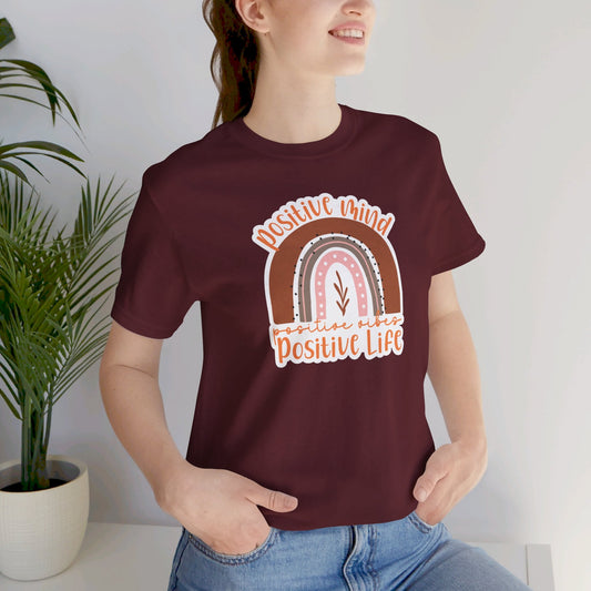 Positive Mind, Positive Vibes, Positive Life, Unisex, Jersey Short Sleeve Tee - SmorgeousByGina