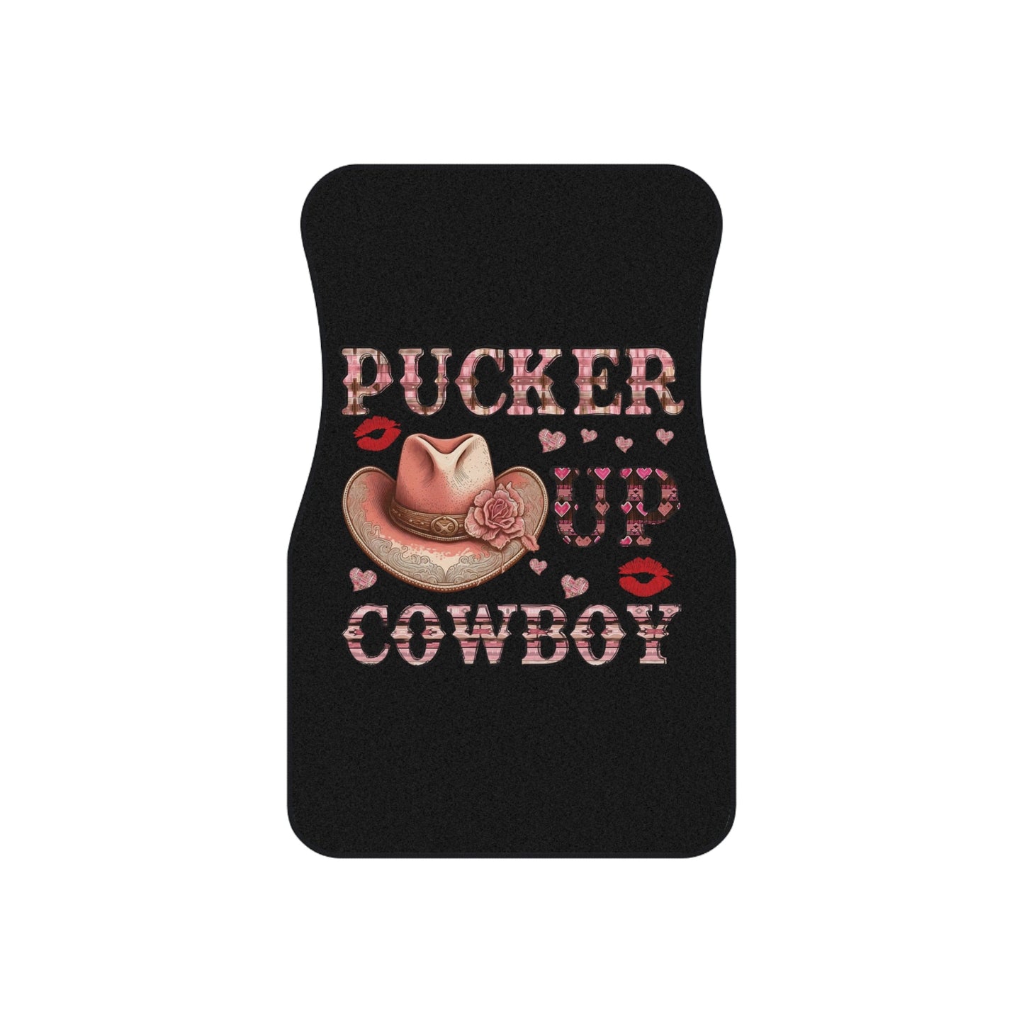 Pucker Up Cowboy Car Mats (2x Front) - SmorgeousByGina