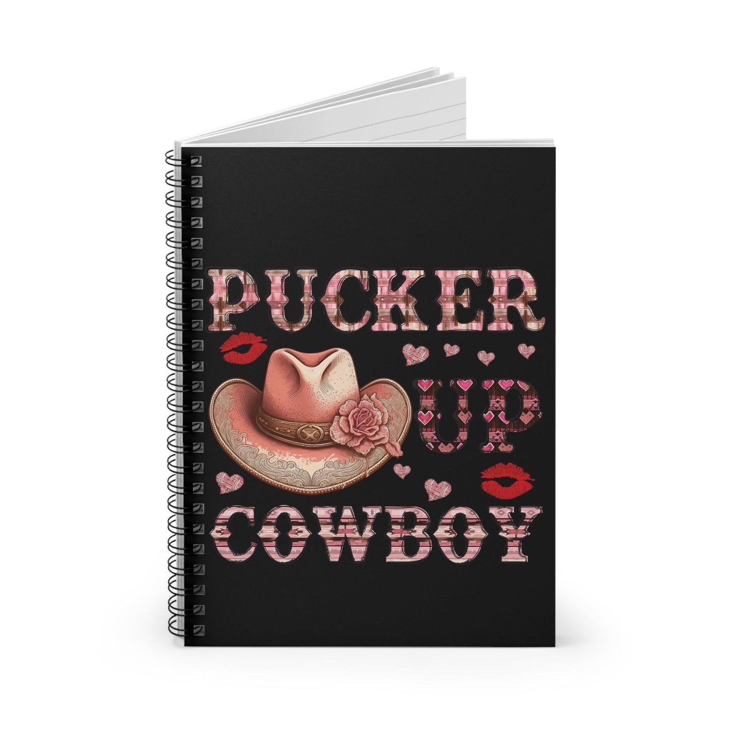 Pucker Up Cowboy Spiral Notebook - Ruled Line - SmorgeousByGina