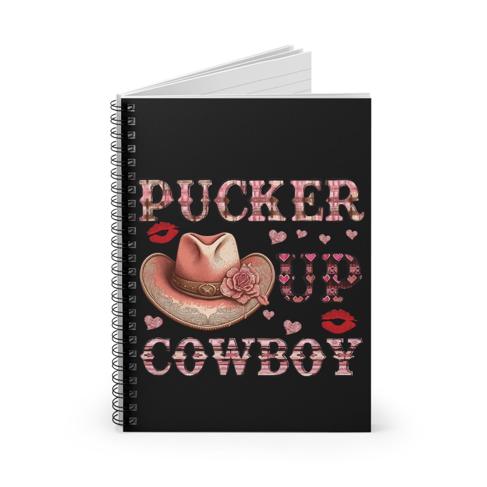 Pucker Up Cowboy Spiral Notebook - Ruled Line - SmorgeousByGina