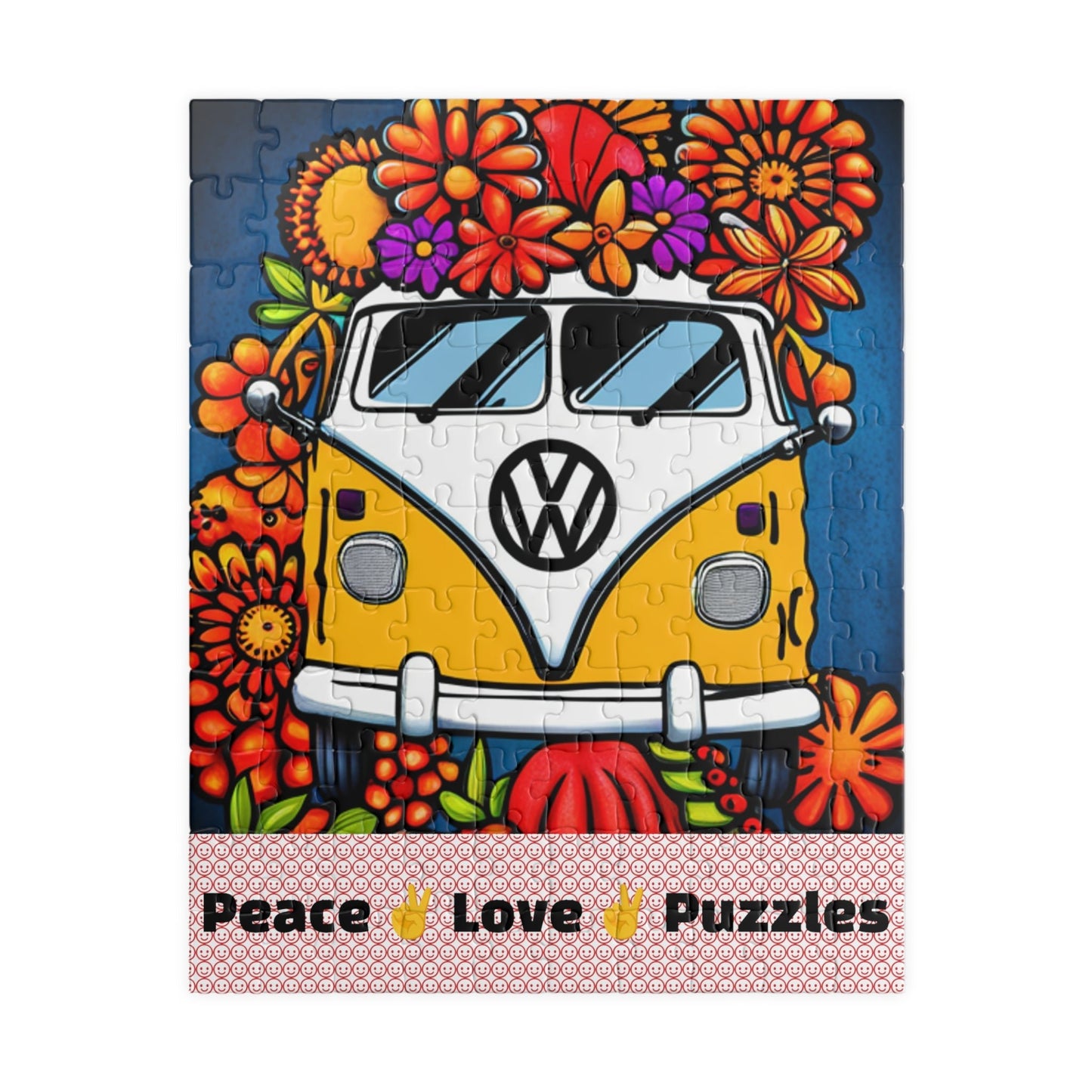 Puzzle, Peace Love Puzzles, VW Bus Puzzle, Hippy Puzzle (110) - SmorgeousByGina