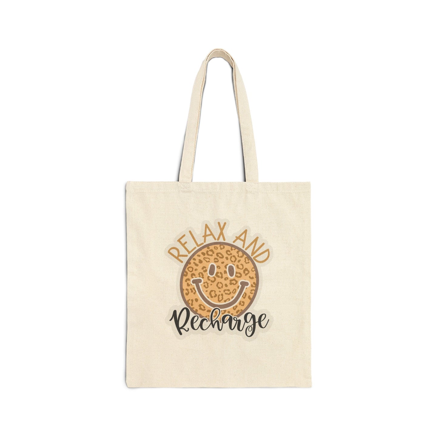 Relax and Recharge Tote, Cotton Canvas Tote Bag, - SmorgeousByGina