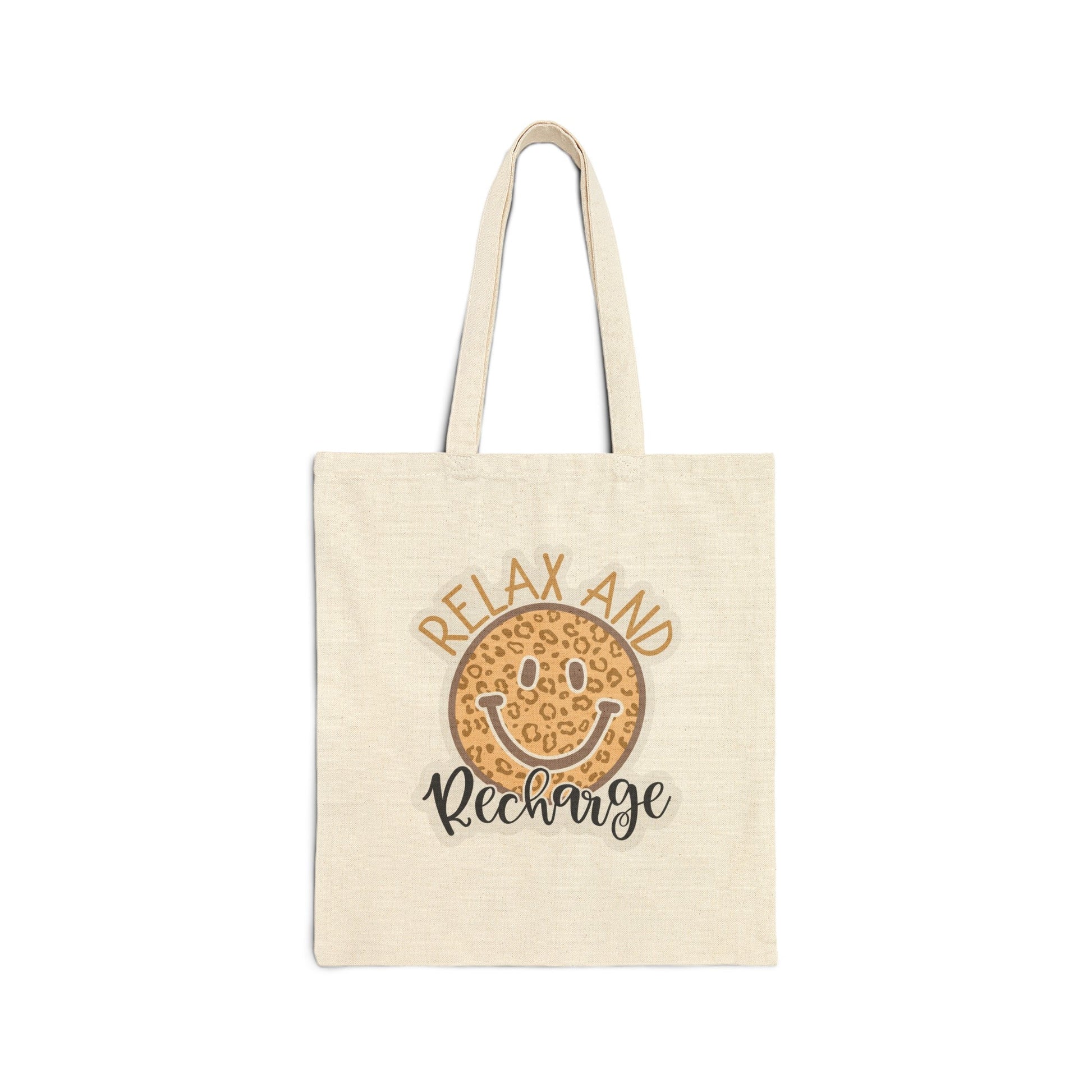 Relax and Recharge Tote, Cotton Canvas Tote Bag, - SmorgeousByGina