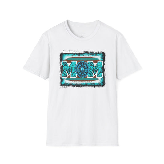 Rodeo Mom, Mom Shirt, Mom Tee, Rodeo Mom Tee, Turquoise, Softstyle T-Shirt - SmorgeousByGina