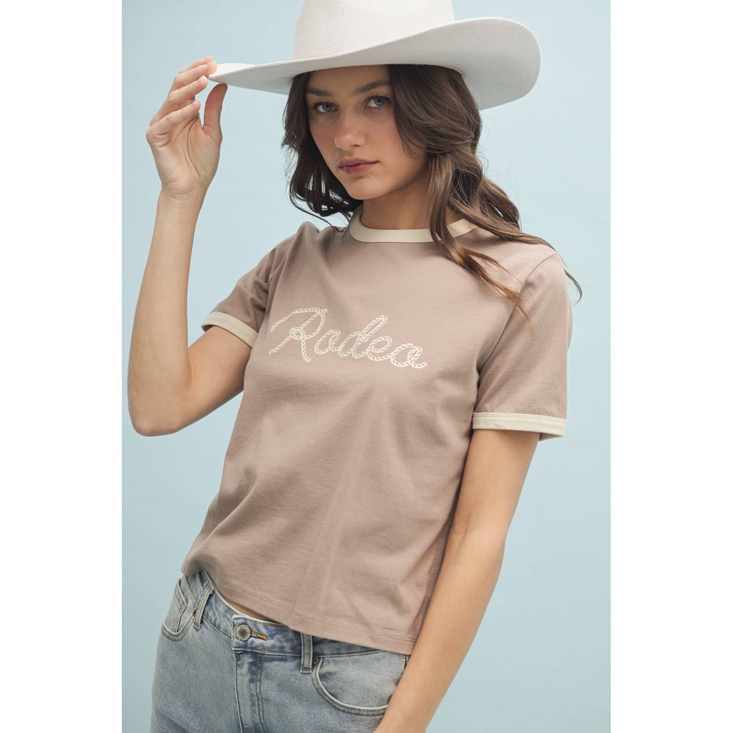 "Rodeo" Western Graphic T-Shirt — 100% Cotton Cowboy Lifestyle Spring & Summer Tee (medium remains)