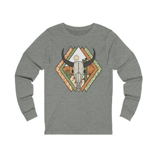 Santa Fe Longhorn, Jersey Long Sleeve Tee - SmorgeousByGina