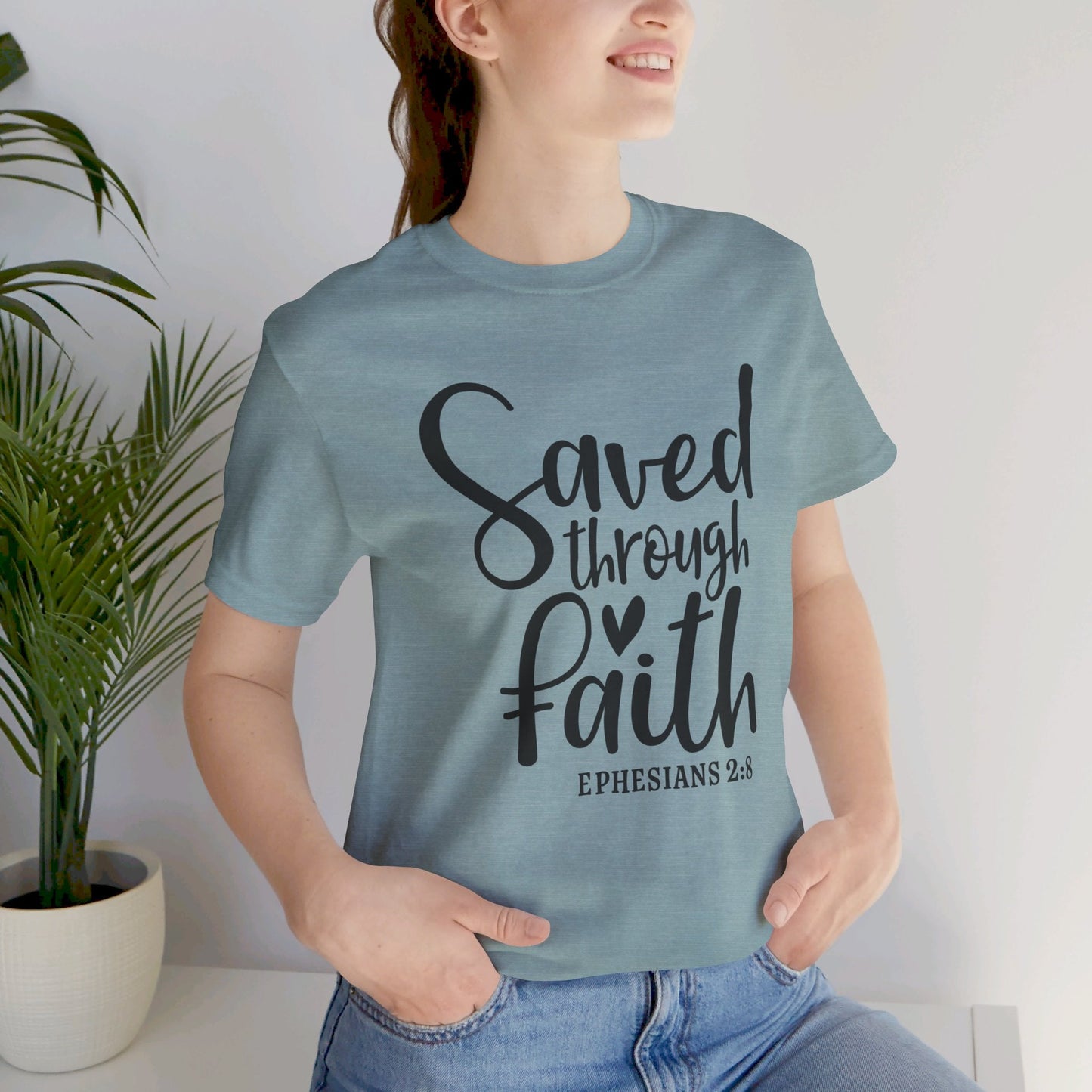 Saved By Faith Scripture Tee - SmorgeousByGina