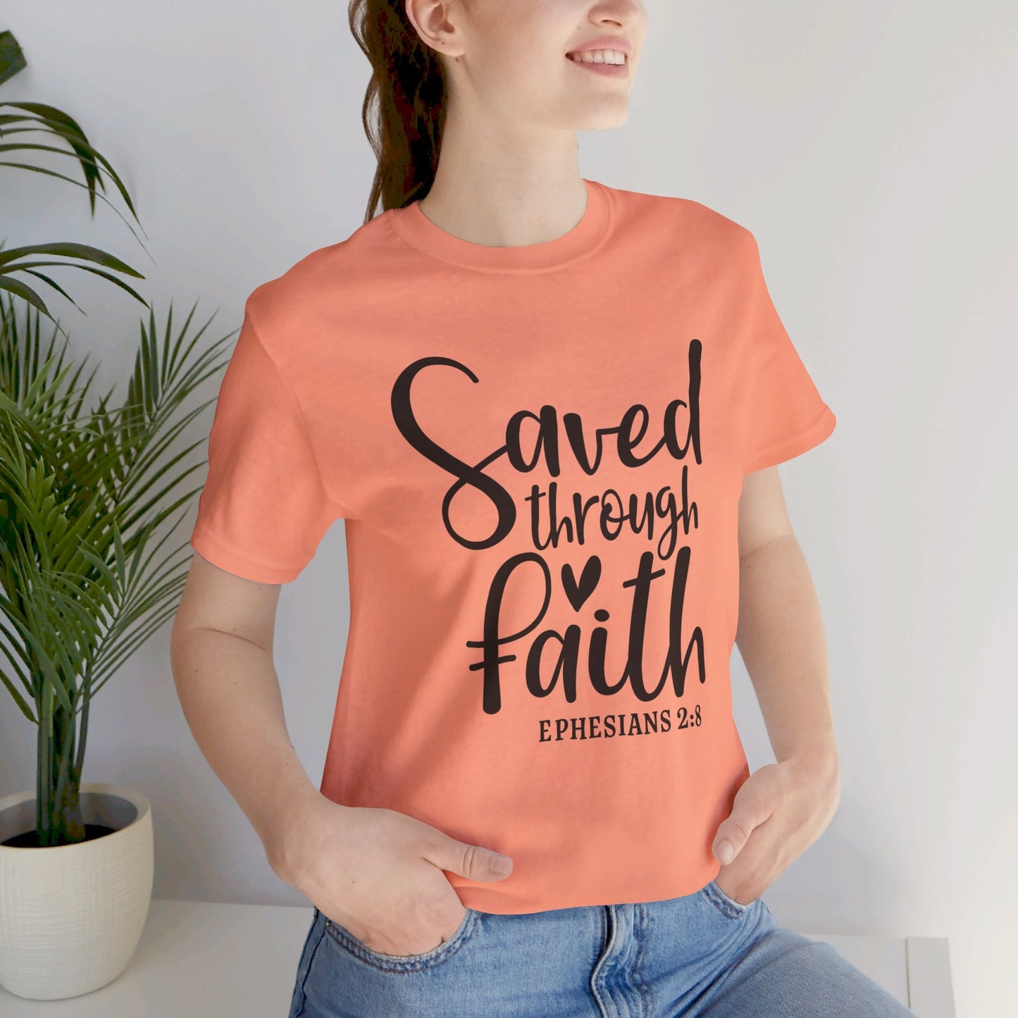 Saved By Faith Scripture Tee - SmorgeousByGina