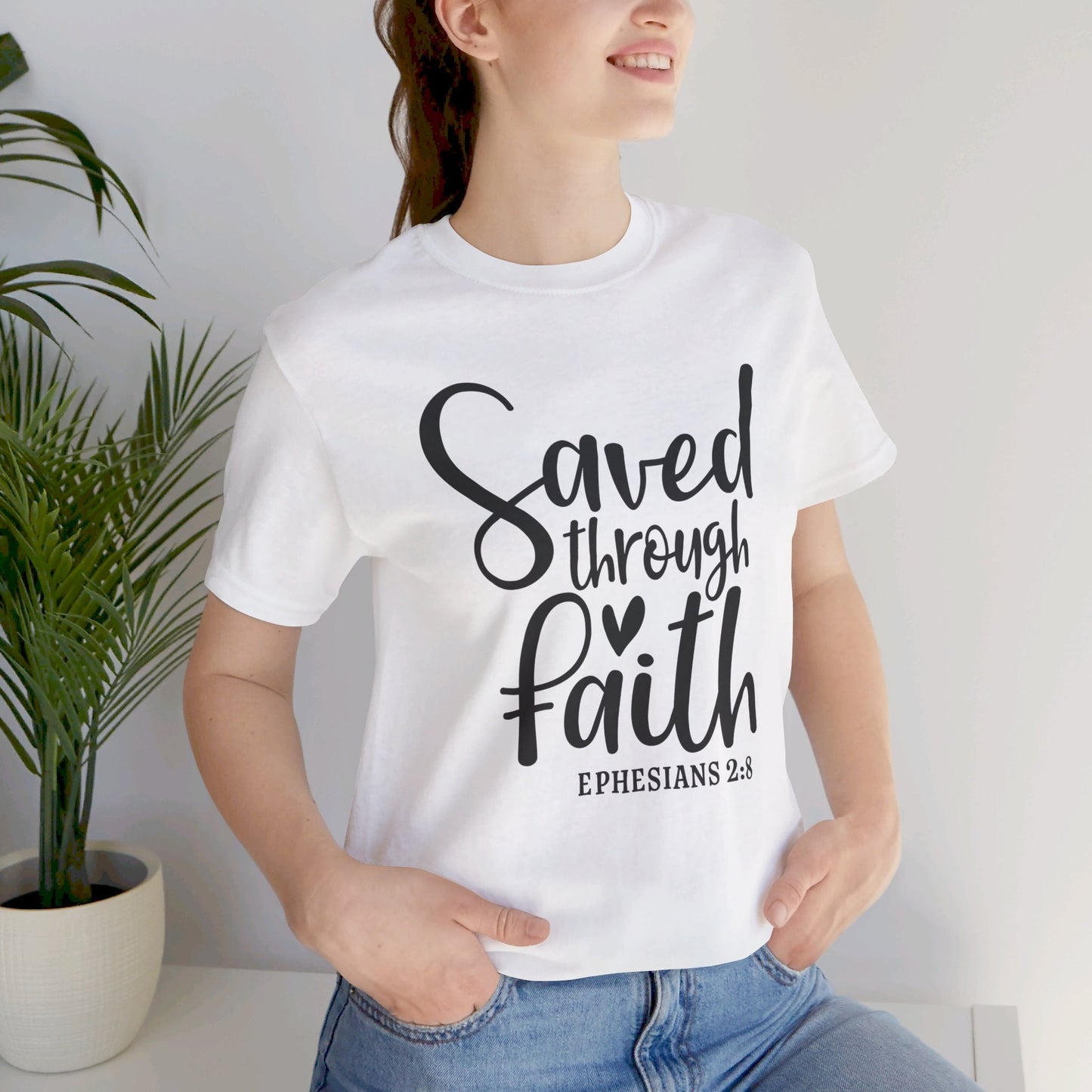 Saved By Faith Scripture Tee - SmorgeousByGina