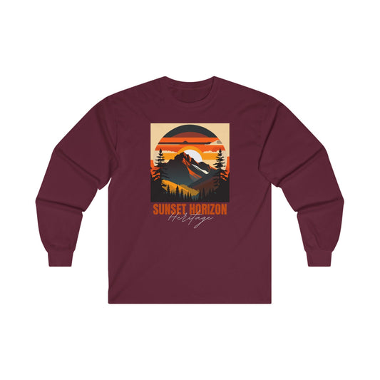 Sunset Horizon Unisex Ultra Cotton Long Sleeve Tee - SmorgeousByGina