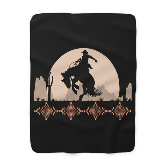 Sunset on the Range Sherpa Fleece Blanket - SmorgeousByGina