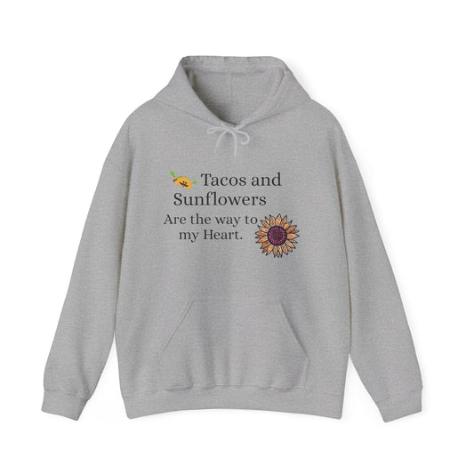 Tacos and Sunflowers, Heavy Blend™ Hooded Sweatshirt - SmorgeousByGina