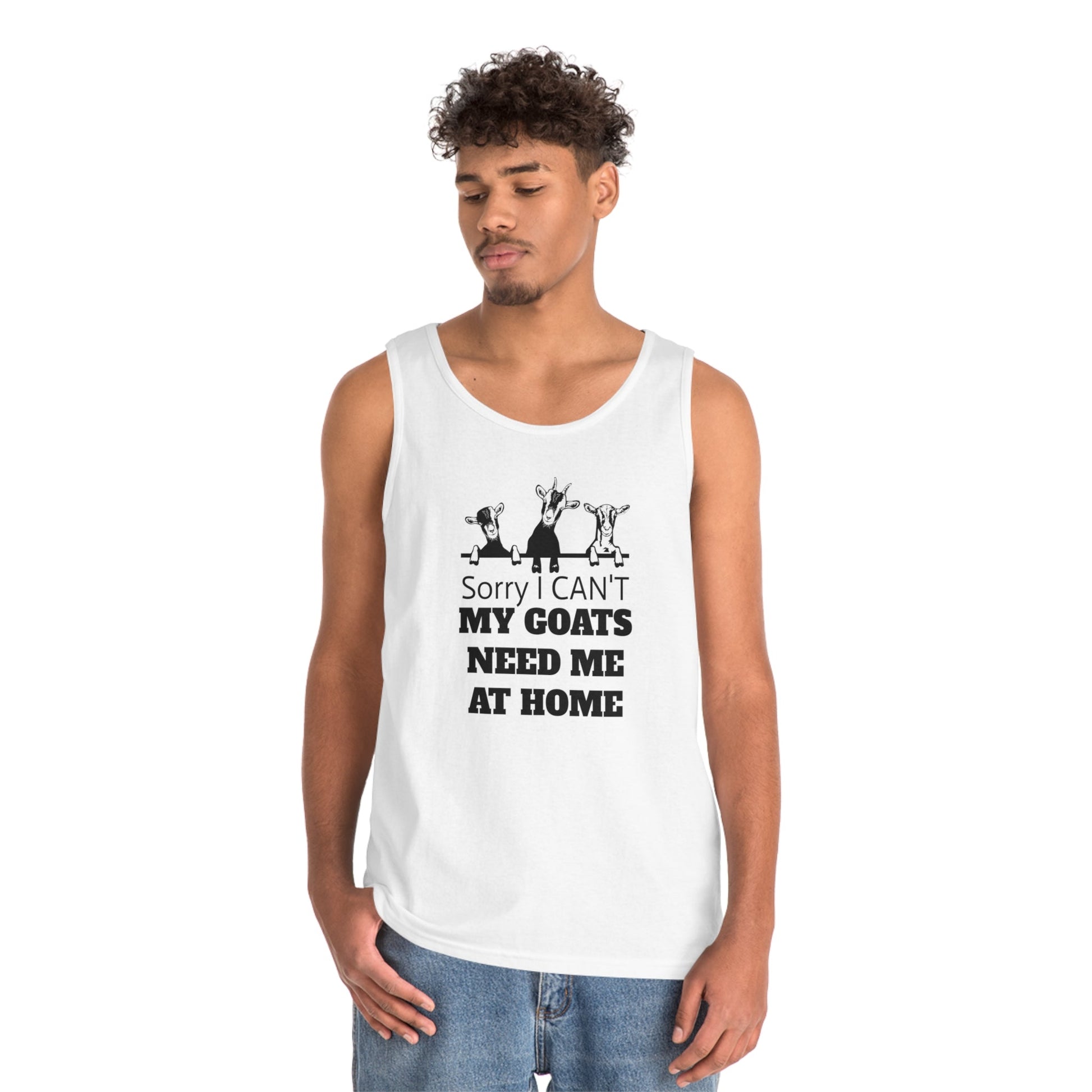 Tank Top, Goat Tank Top, Goats, Goat Lover, Fun Goat Tee, Heavy Cotton Tank Top - SmorgeousByGina
