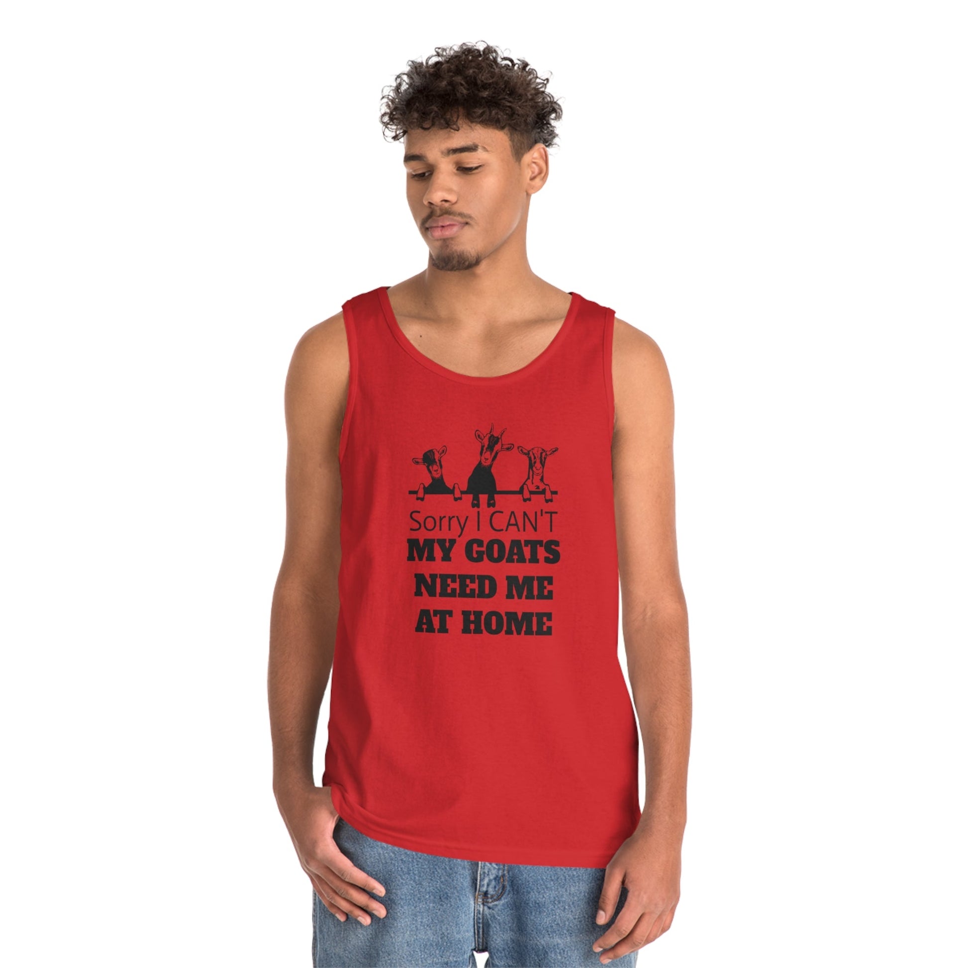 Tank Top, Goat Tank Top, Goats, Goat Lover, Fun Goat Tee, Heavy Cotton Tank Top - SmorgeousByGina