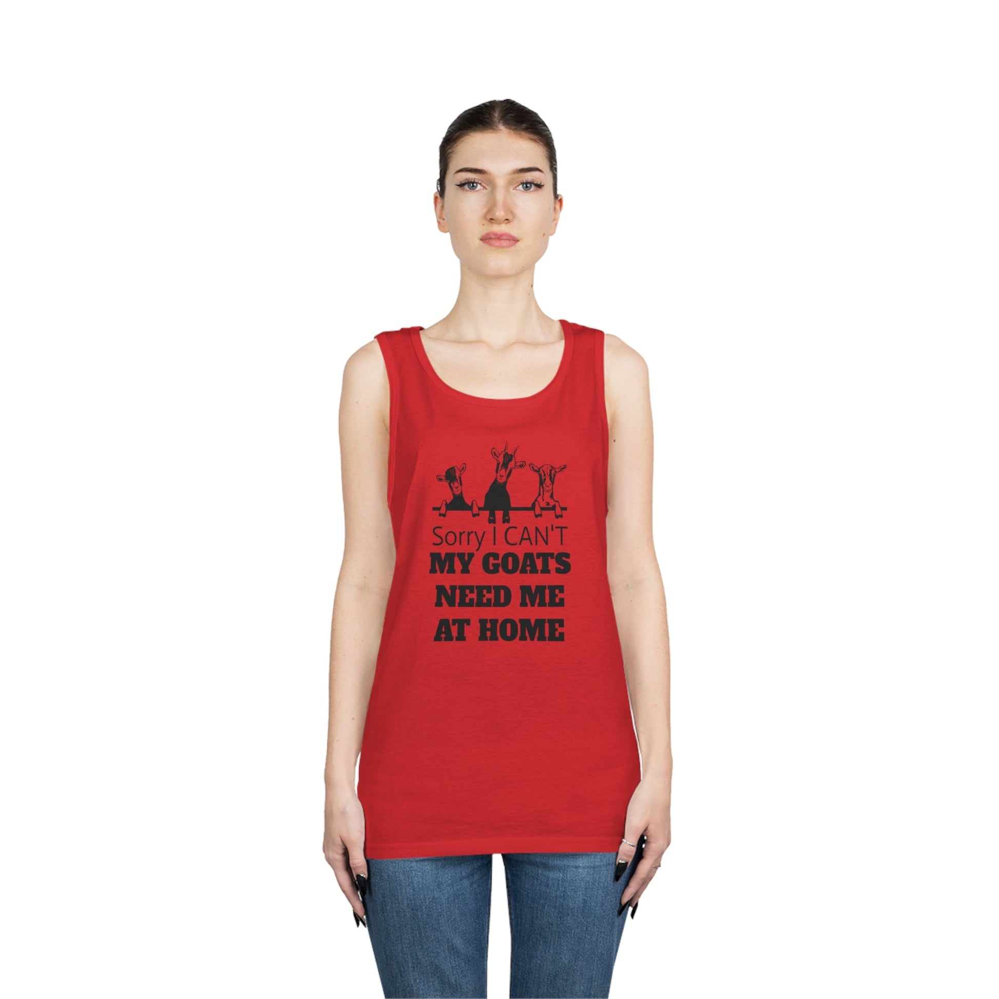 Tank Top, Goat Tank Top, Goats, Goat Lover, Fun Goat Tee, Heavy Cotton Tank Top - SmorgeousByGina