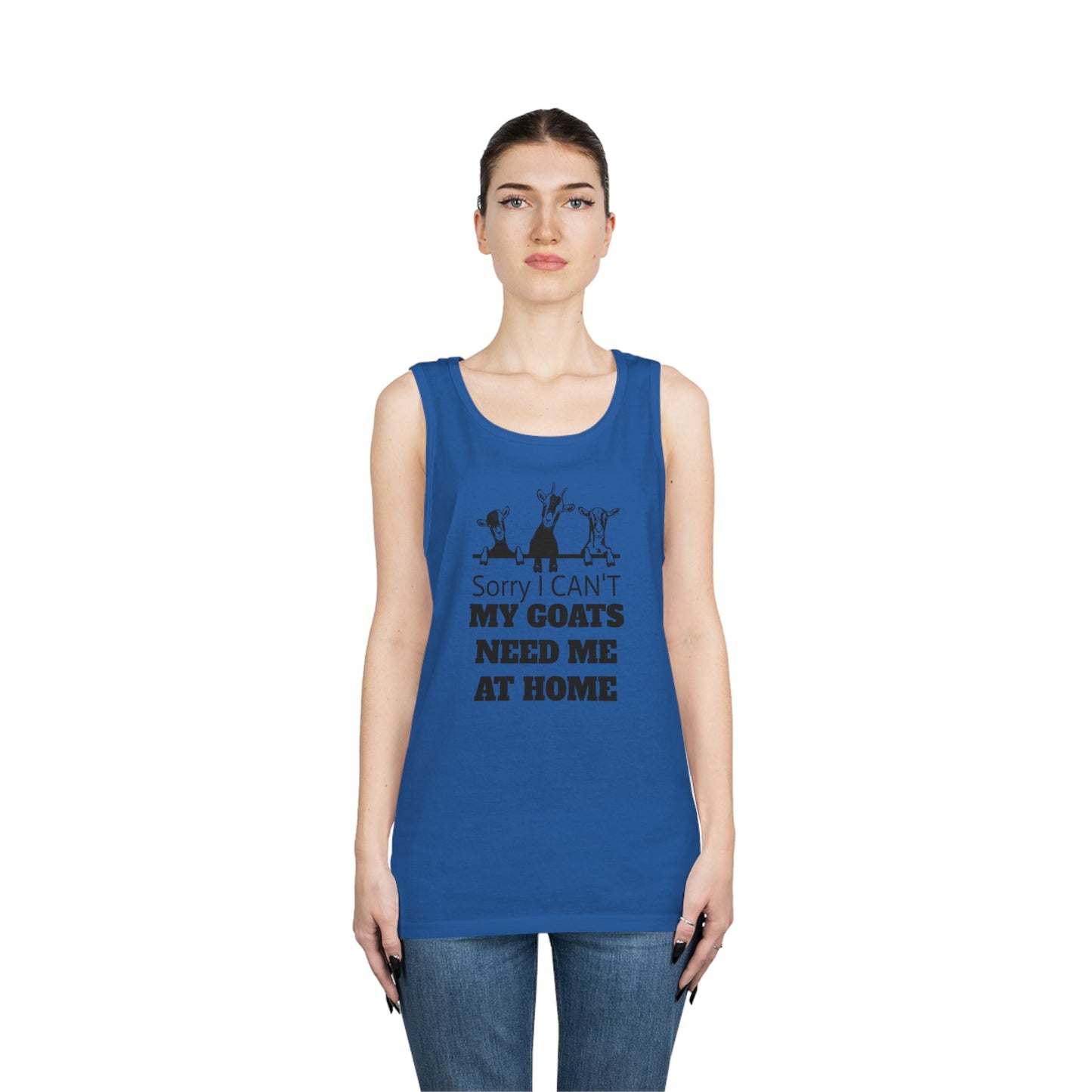 Tank Top, Goat Tank Top, Goats, Goat Lover, Fun Goat Tee, Heavy Cotton Tank Top - SmorgeousByGina