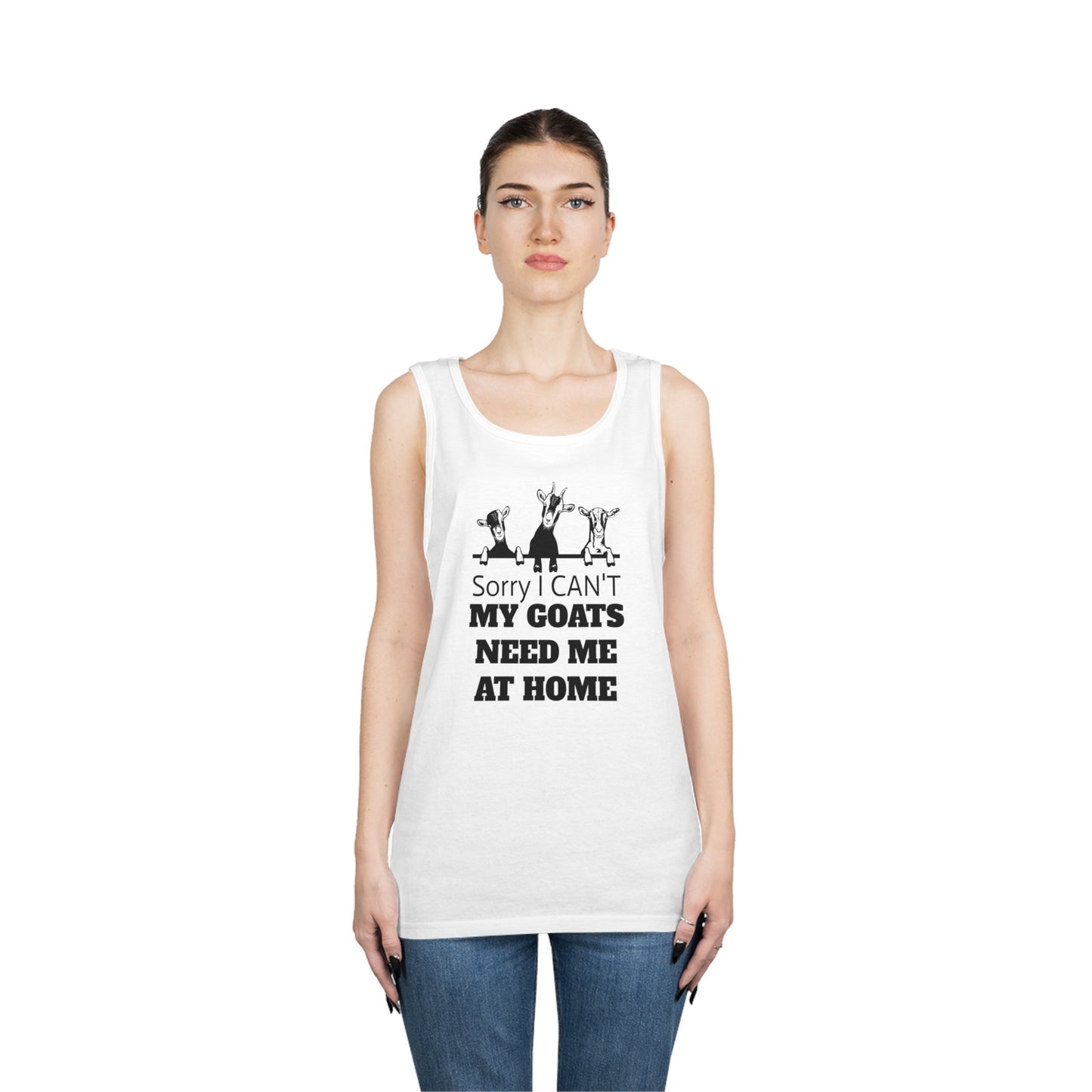 Tank Top, Goat Tank Top, Goats, Goat Lover, Fun Goat Tee, Heavy Cotton Tank Top - SmorgeousByGina