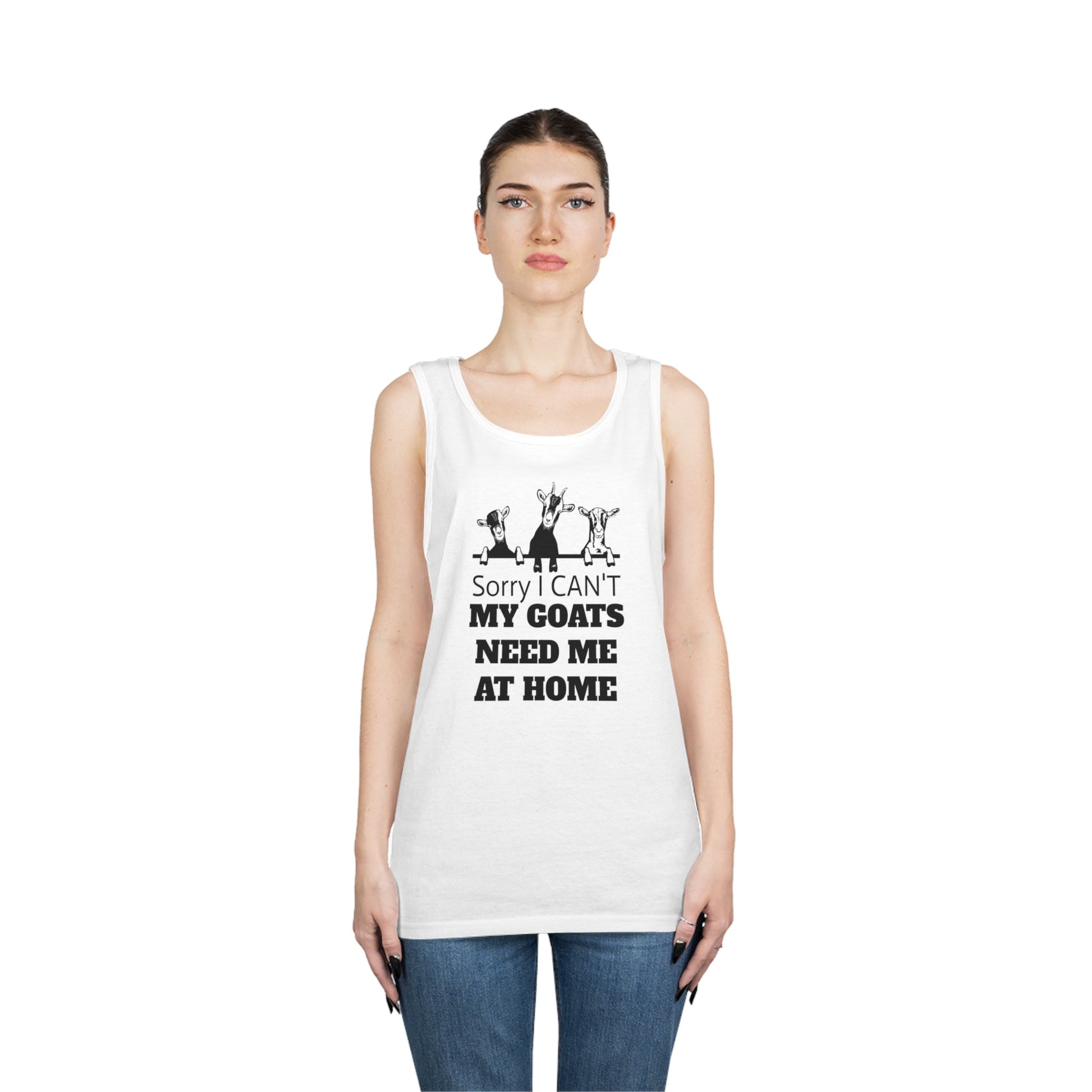 Tank Top, Goat Tank Top, Goats, Goat Lover, Fun Goat Tee, Heavy Cotton Tank Top - SmorgeousByGina