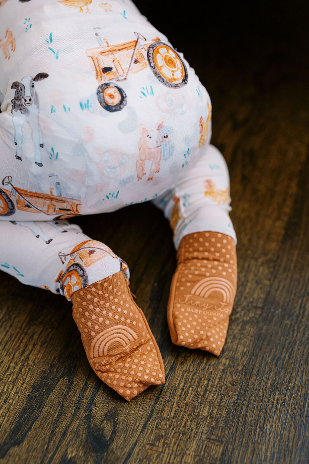 Farm Animal Bamboo Zipper Romper