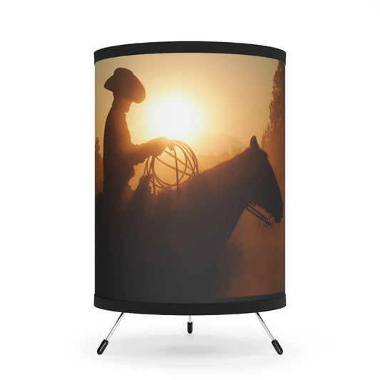 Tripod Lamp - Cowboy Sunset - SmorgeousByGina