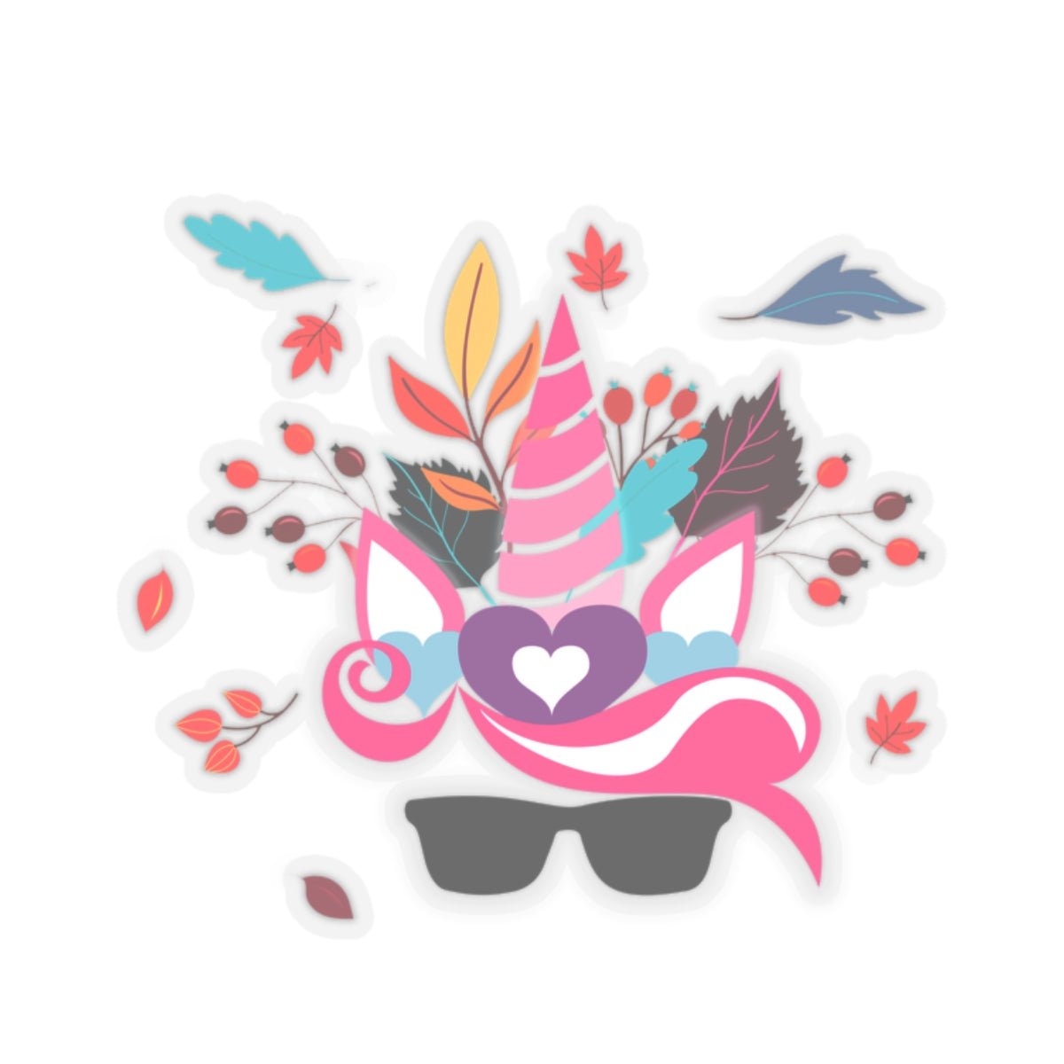 Unicorn, Sunglasses Unicorn, Kiss-Cut Stickers - SmorgeousByGina