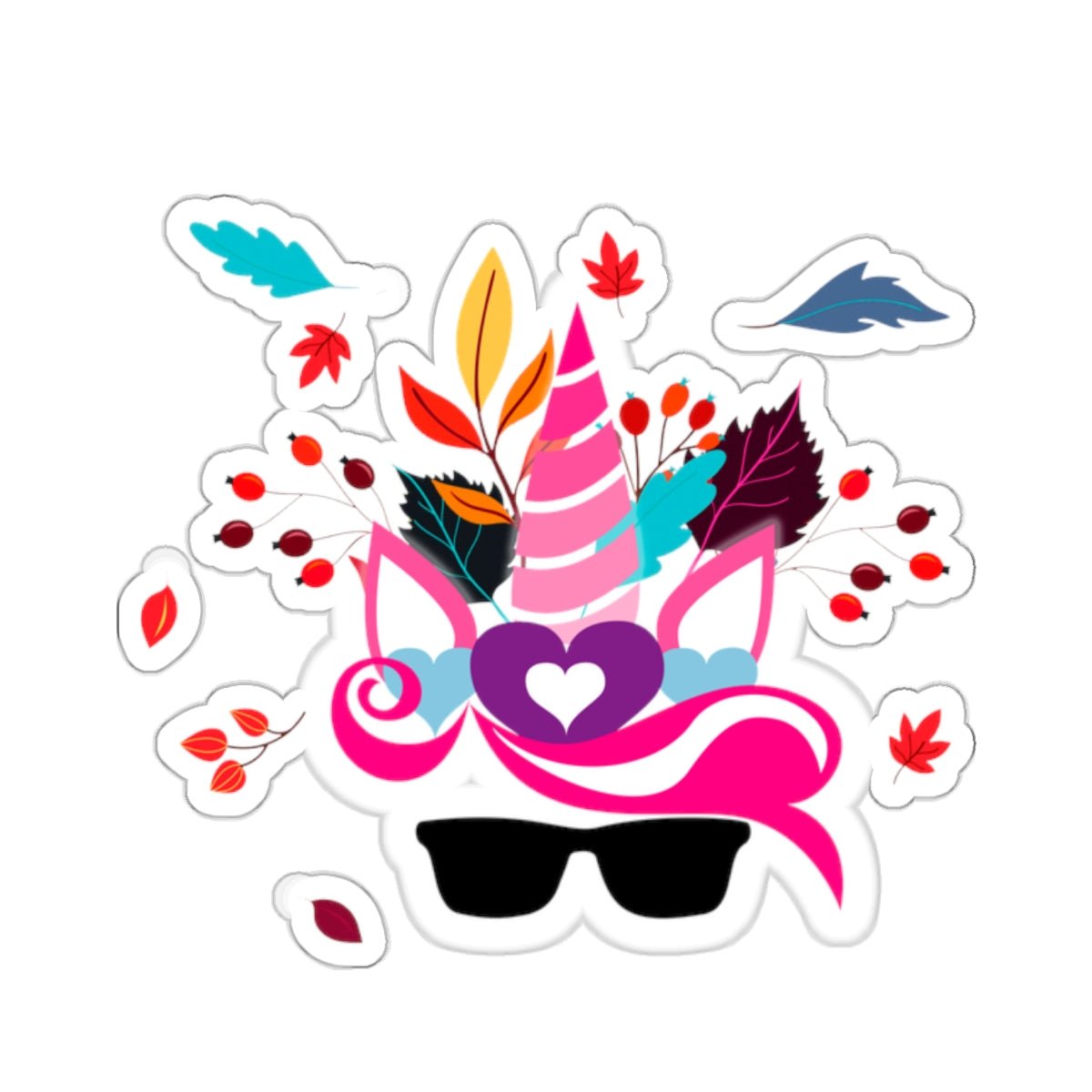 Unicorn, Sunglasses Unicorn, Kiss-Cut Stickers - SmorgeousByGina
