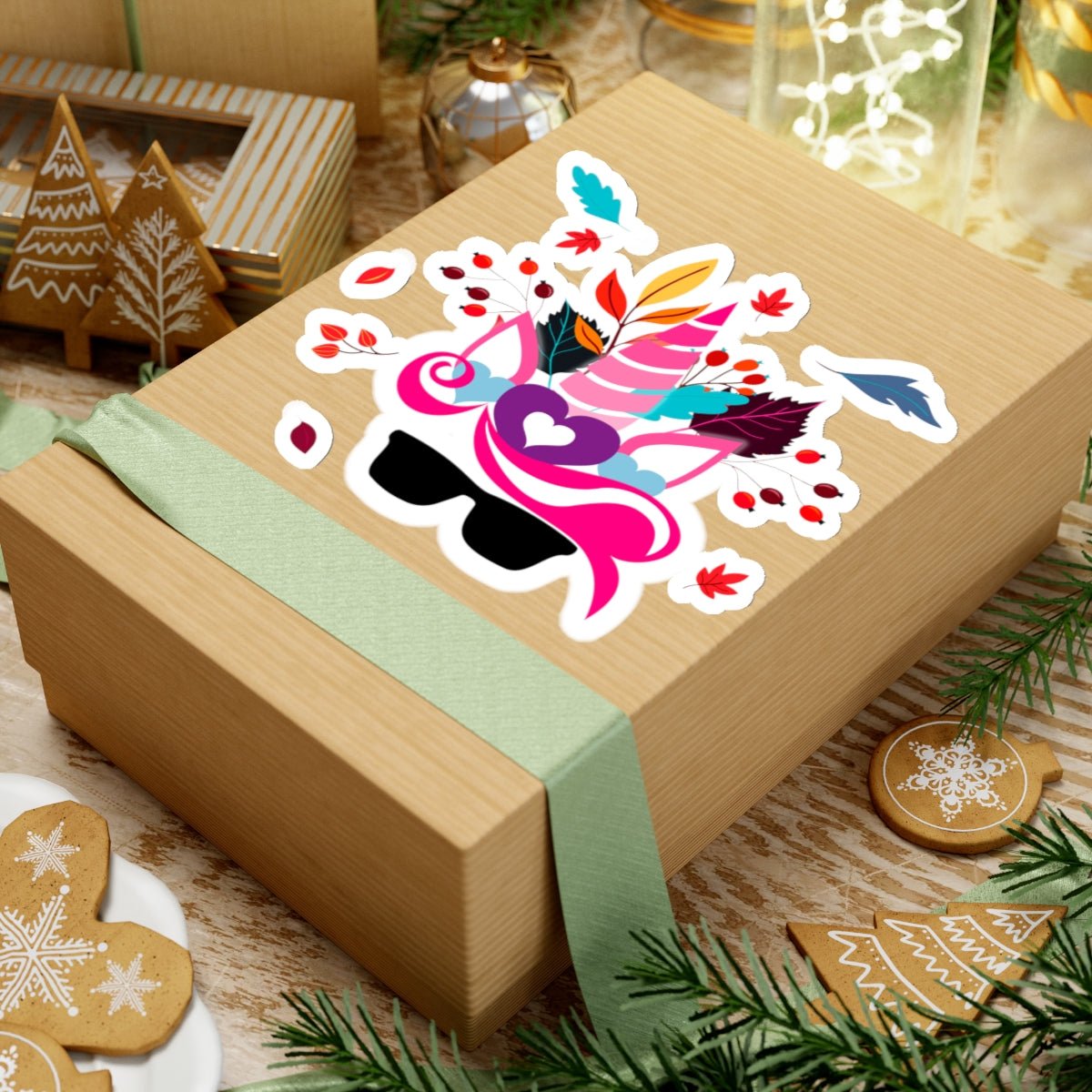 Unicorn, Sunglasses Unicorn, Kiss-Cut Stickers - SmorgeousByGina