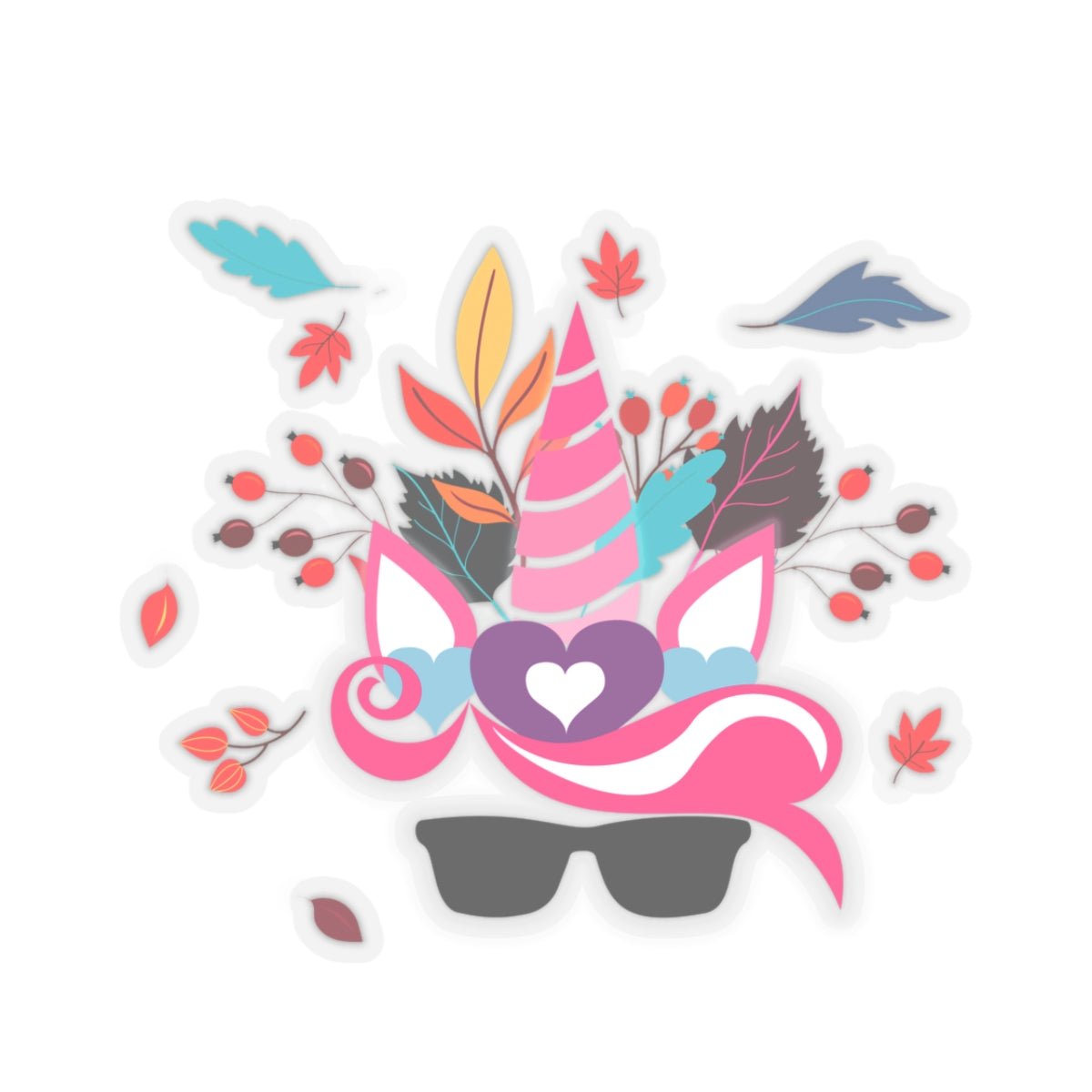 Unicorn, Sunglasses Unicorn, Kiss-Cut Stickers - SmorgeousByGina