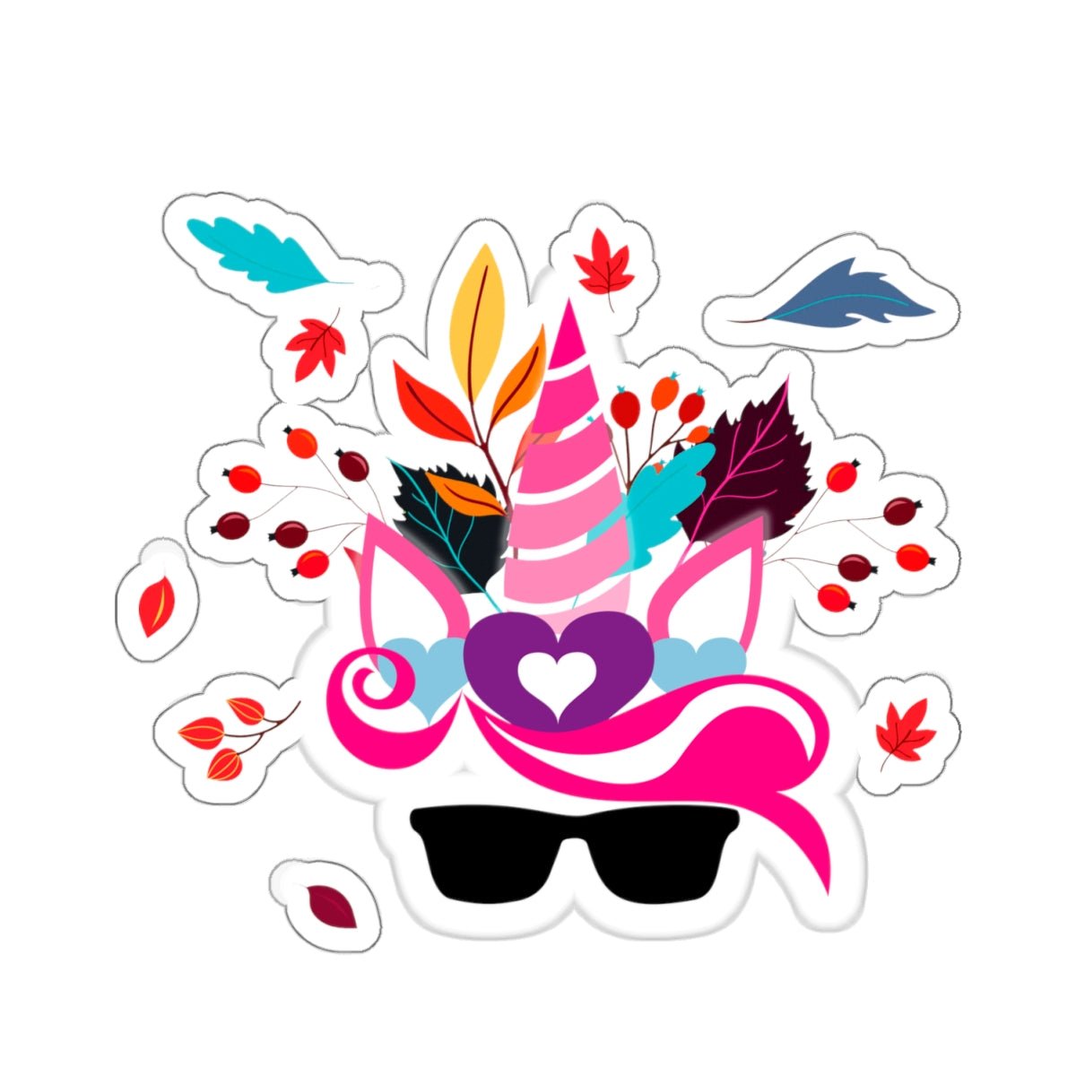 Unicorn, Sunglasses Unicorn, Kiss-Cut Stickers - SmorgeousByGina
