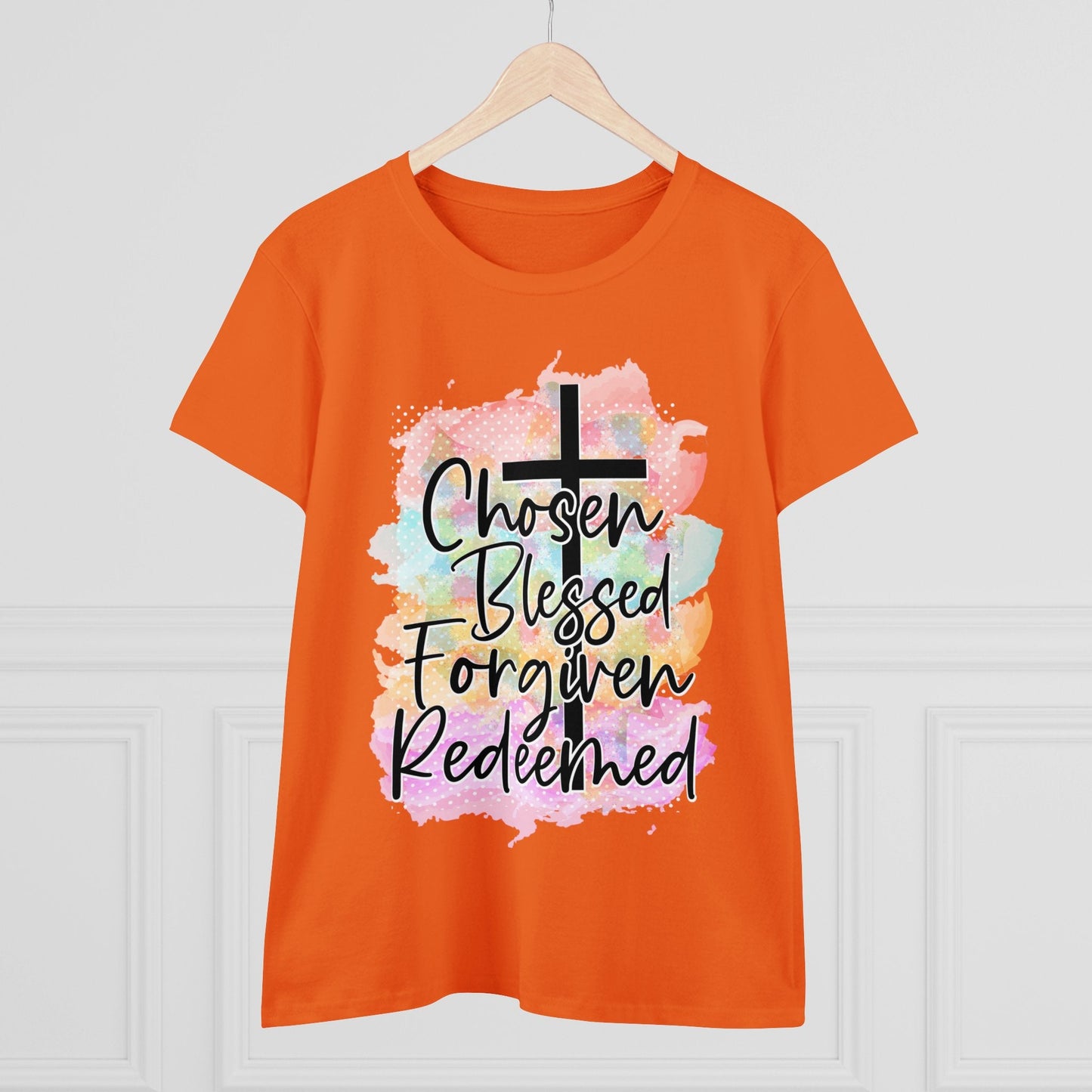 Women's Midweight Cotton Tee-Chosen - SmorgeousByGina