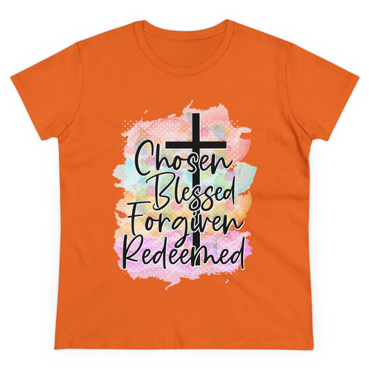 Women's Midweight Cotton Tee-Chosen - SmorgeousByGina