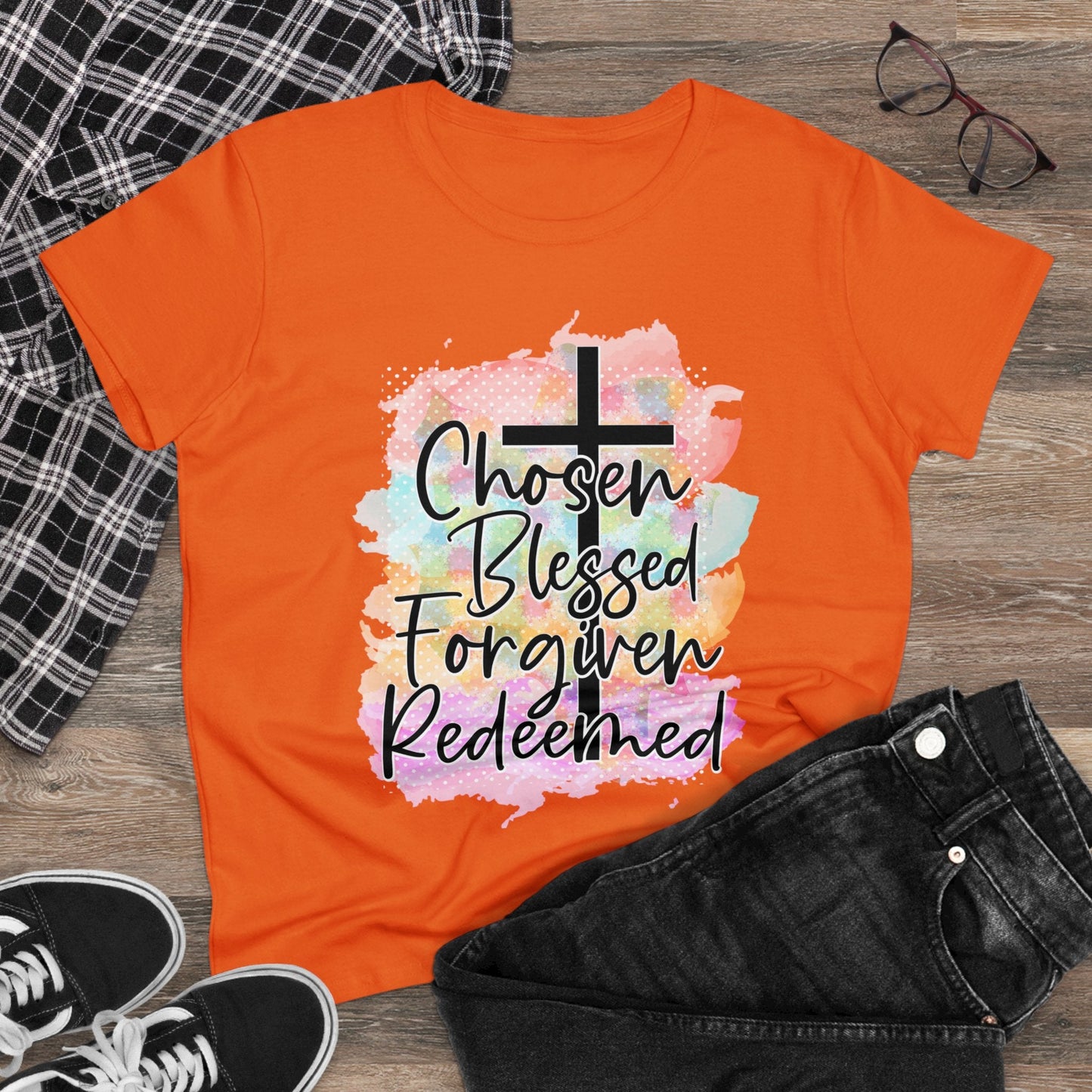 Women's Midweight Cotton Tee-Chosen - SmorgeousByGina