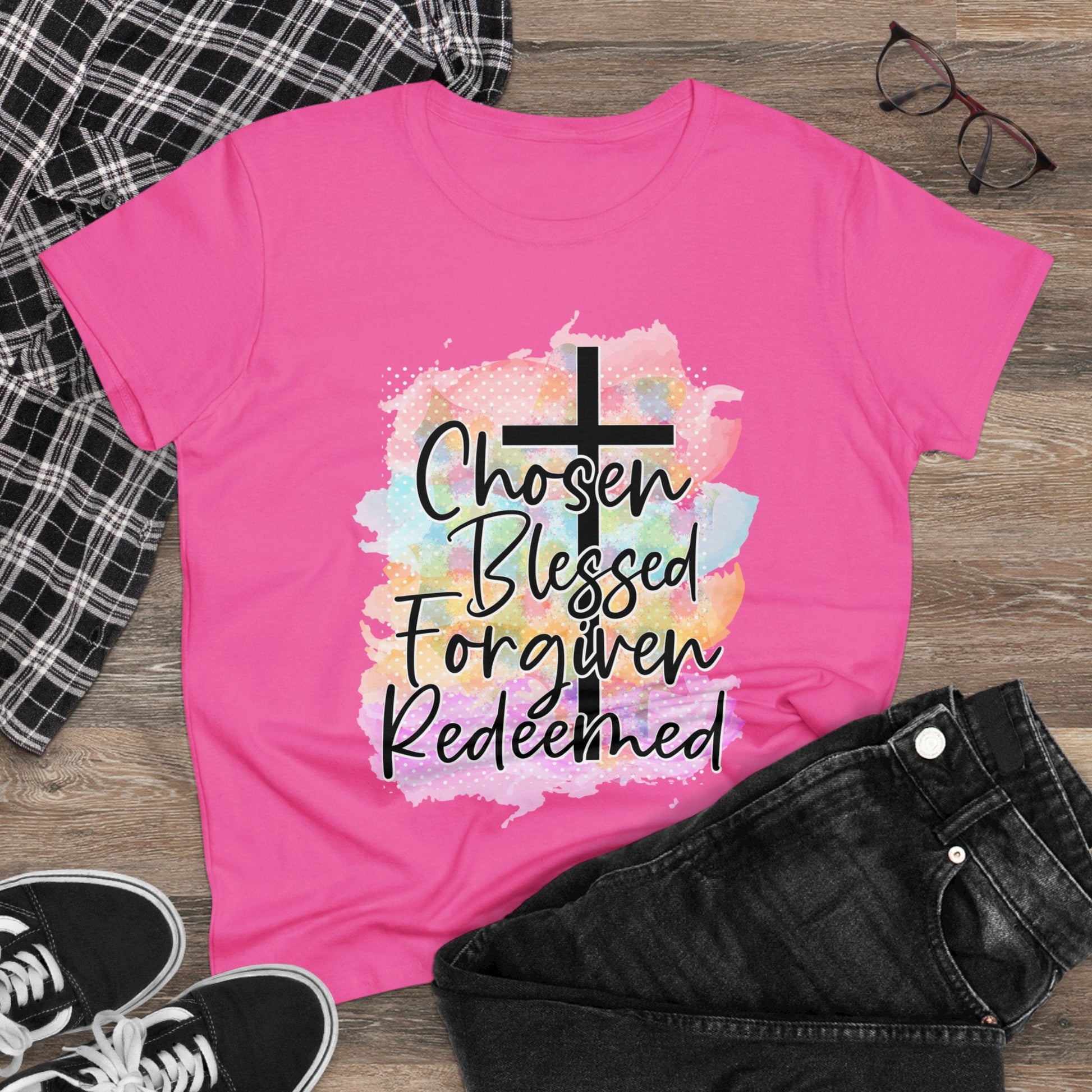 Women's Midweight Cotton Tee-Chosen - SmorgeousByGina