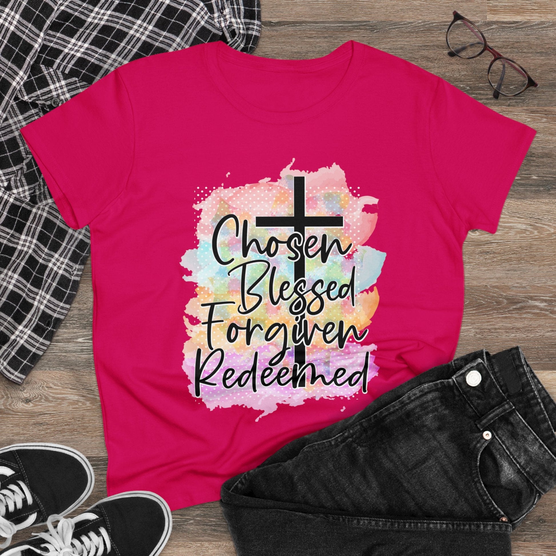Women's Midweight Cotton Tee-Chosen - SmorgeousByGina
