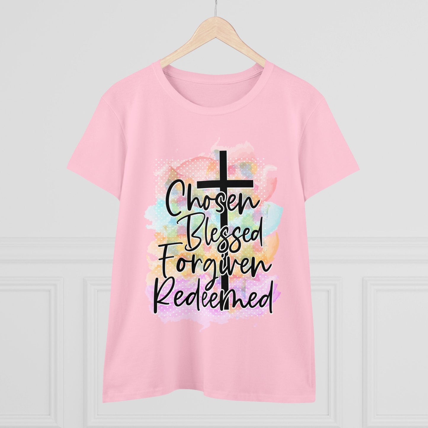 Women's Midweight Cotton Tee-Chosen - SmorgeousByGina