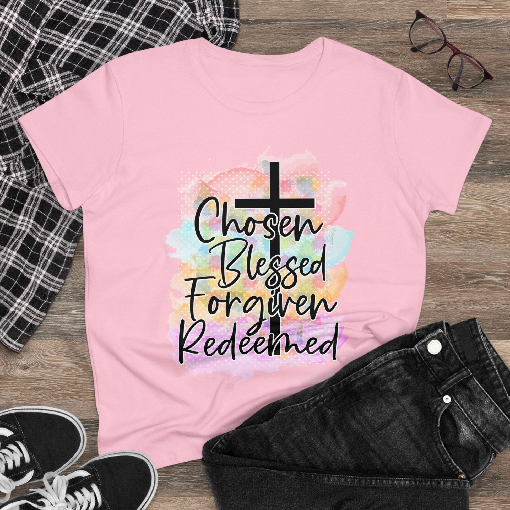 Women's Midweight Cotton Tee-Chosen - SmorgeousByGina