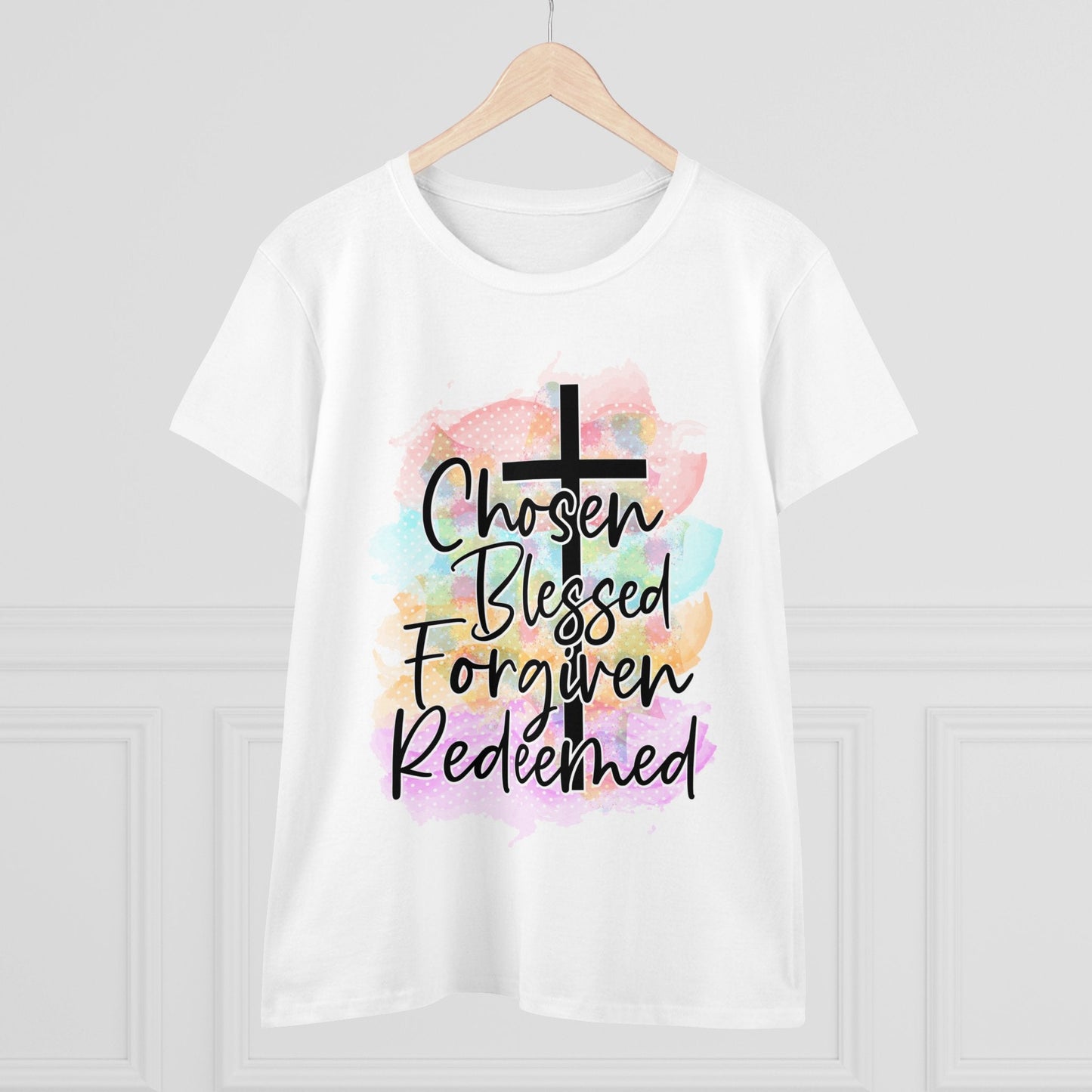 Women's Midweight Cotton Tee-Chosen - SmorgeousByGina