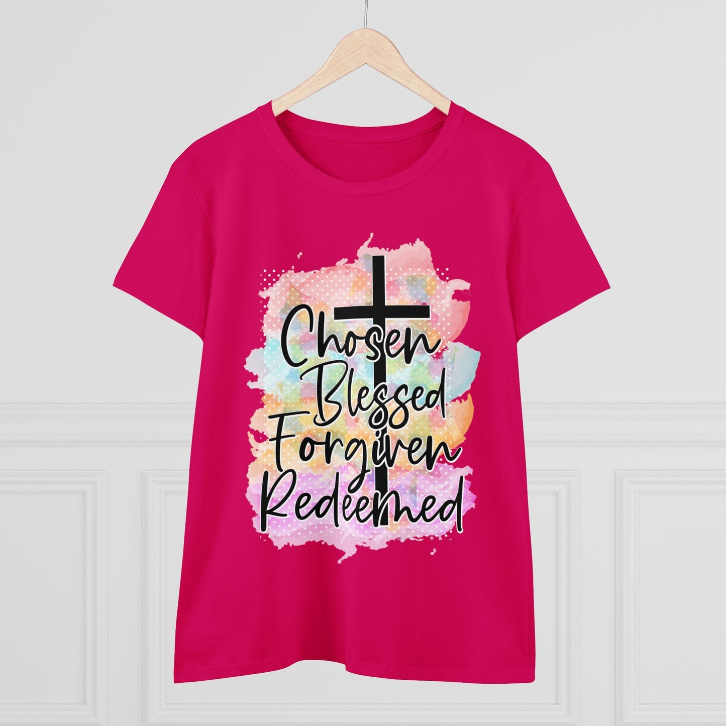 Women's Midweight Cotton Tee-Chosen - SmorgeousByGina