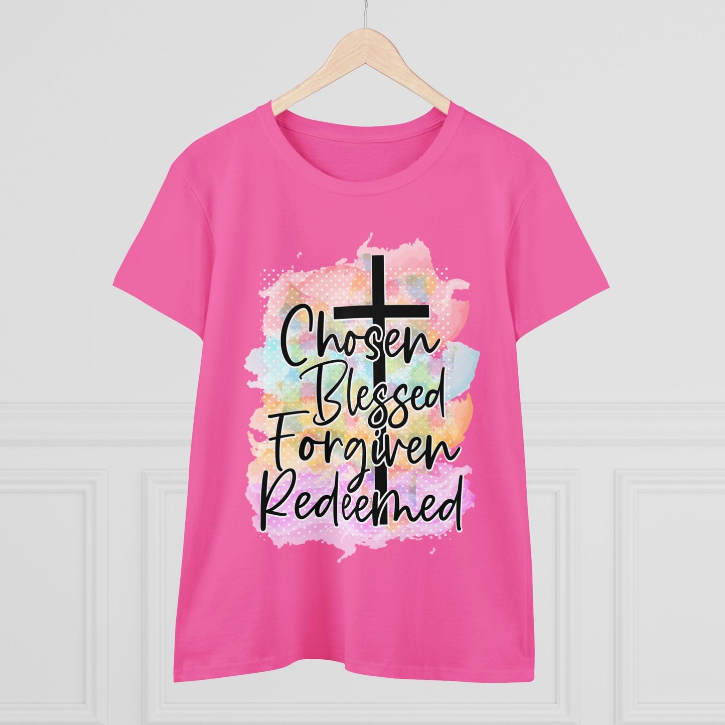 Women's Midweight Cotton Tee-Chosen - SmorgeousByGina