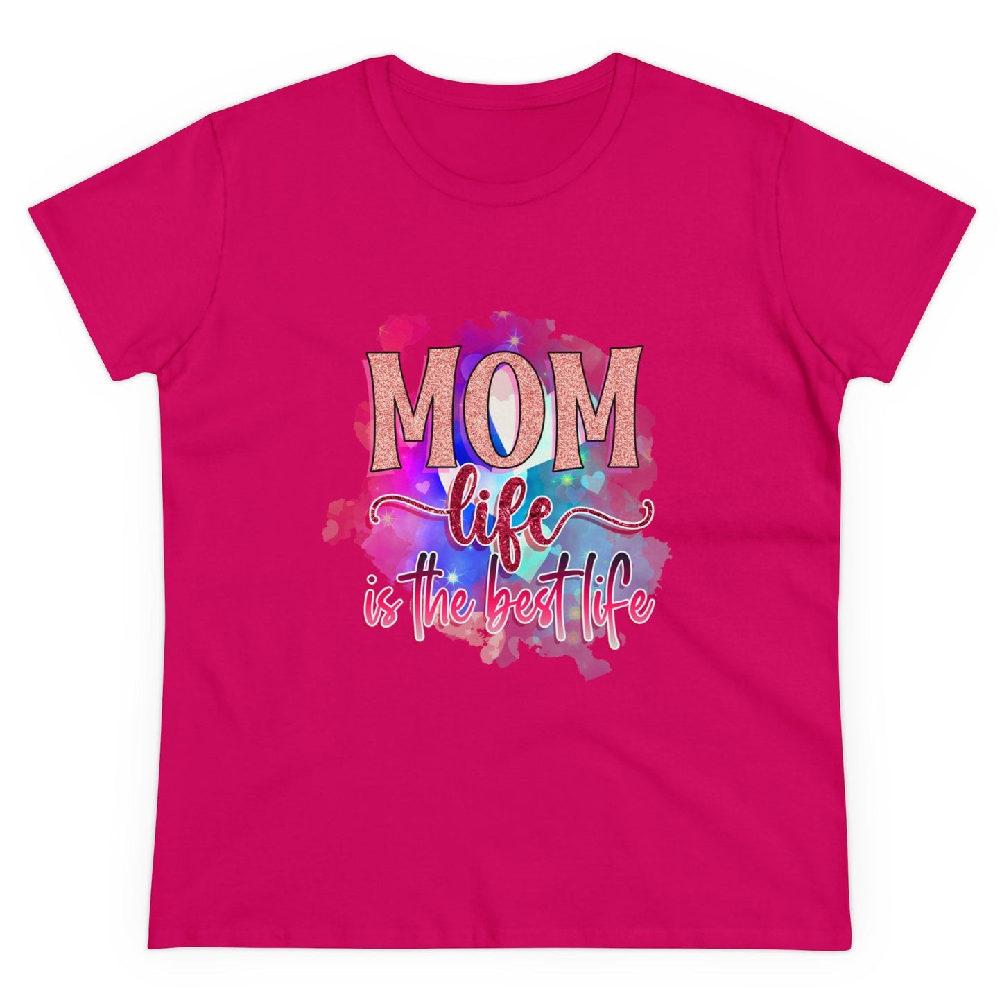 Women's Midweight Cotton Tee-Mom Life - SmorgeousByGina