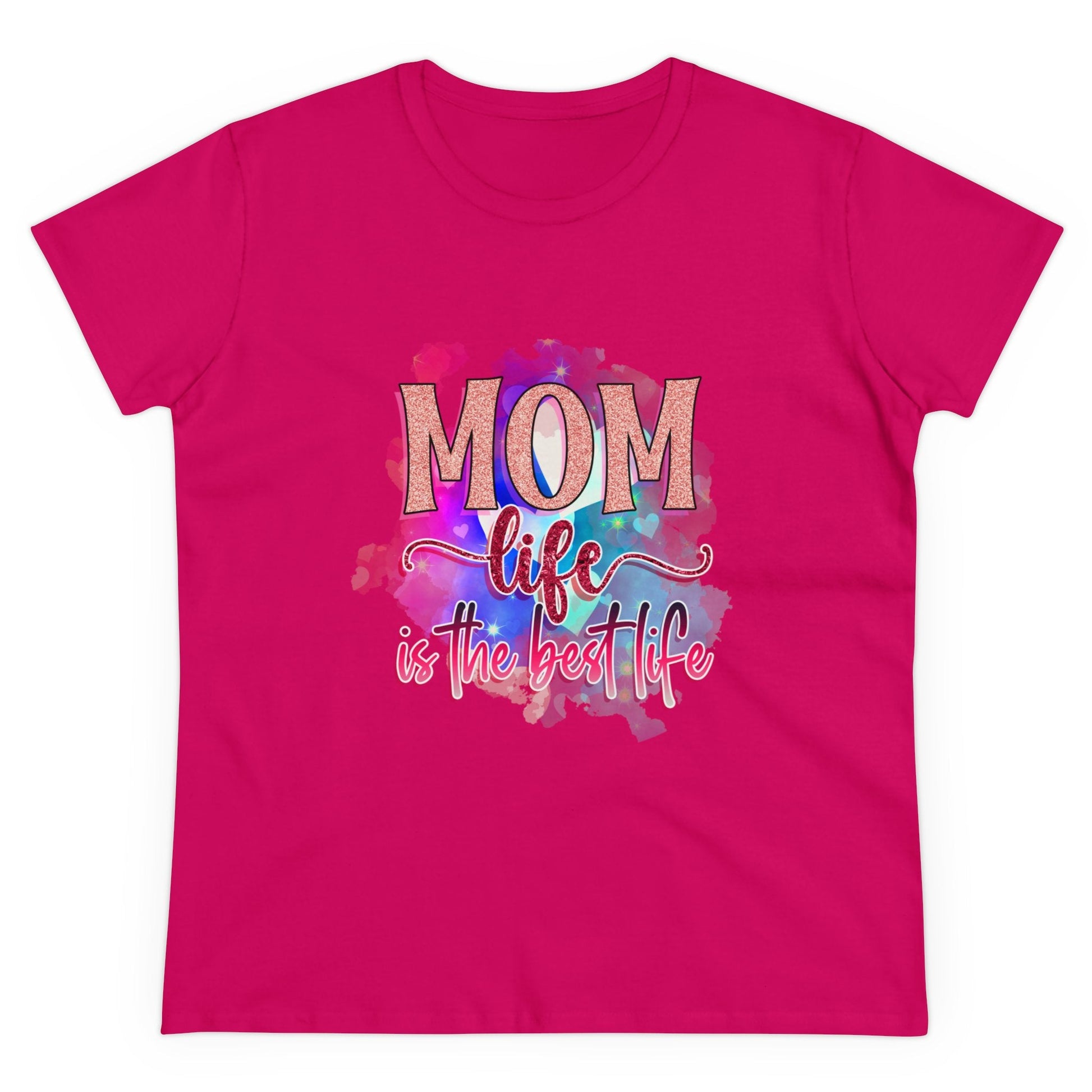 Women's Midweight Cotton Tee-Mom Life - SmorgeousByGina