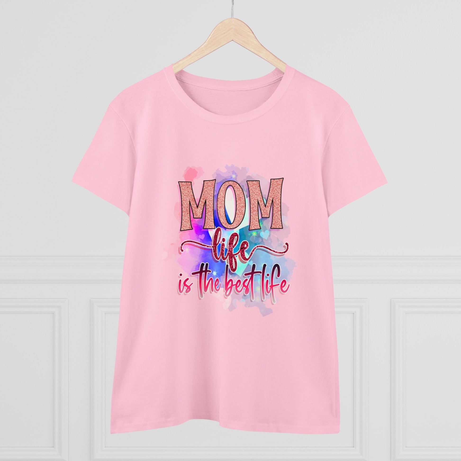 Women's Midweight Cotton Tee-Mom Life - SmorgeousByGina