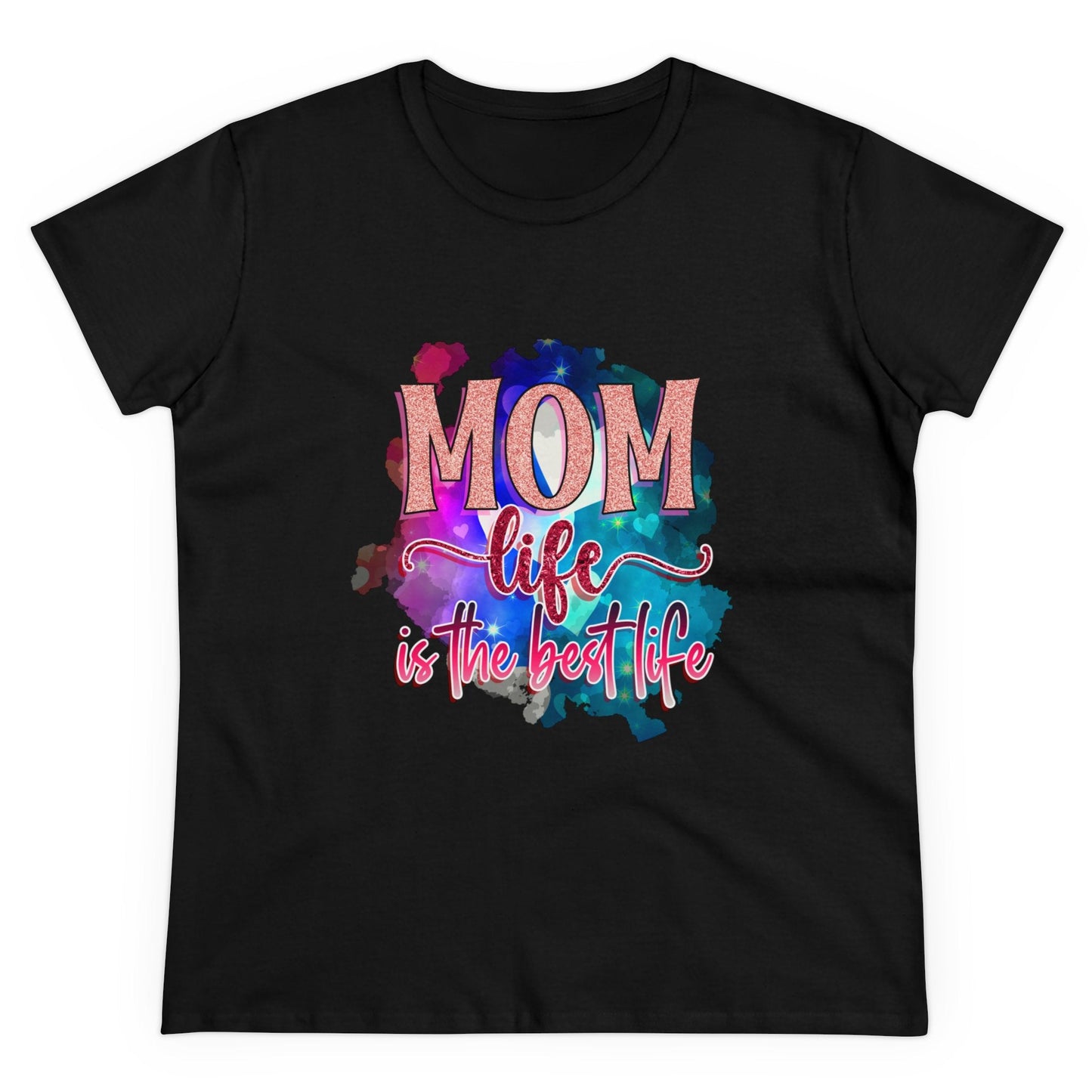 Women's Midweight Cotton Tee-Mom Life - SmorgeousByGina