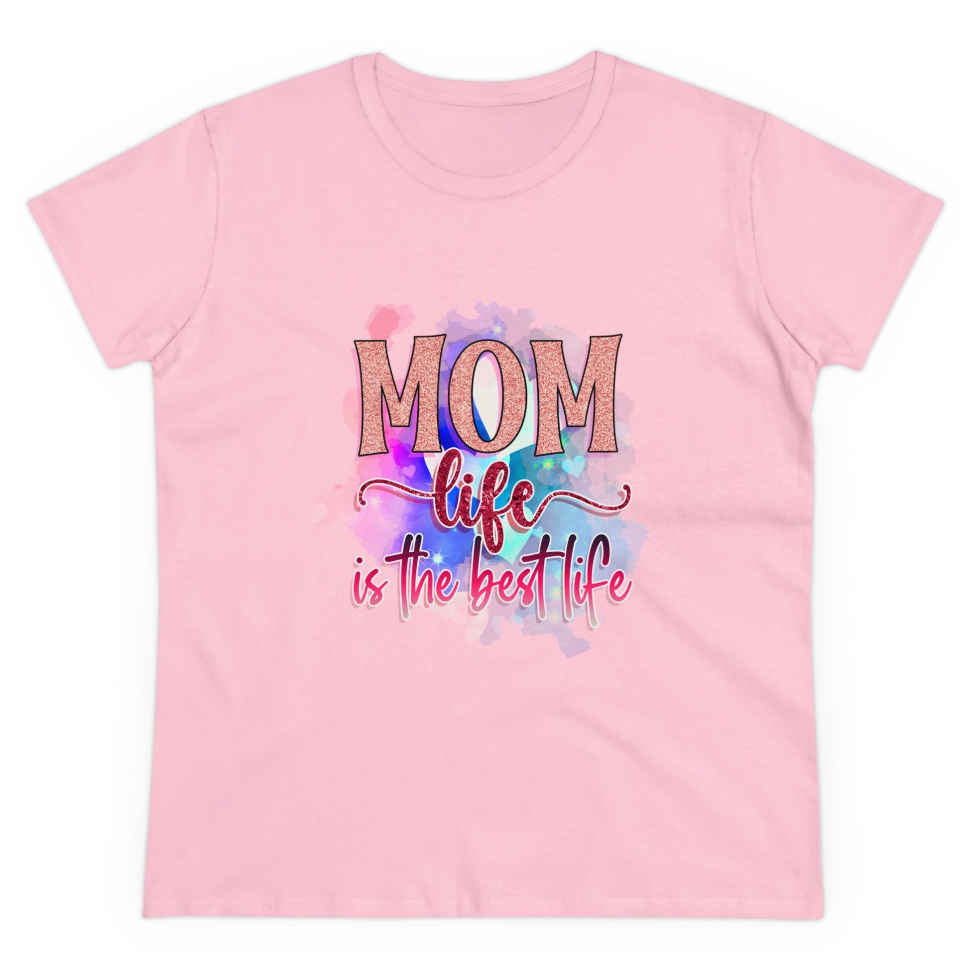 Women's Midweight Cotton Tee-Mom Life - SmorgeousByGina