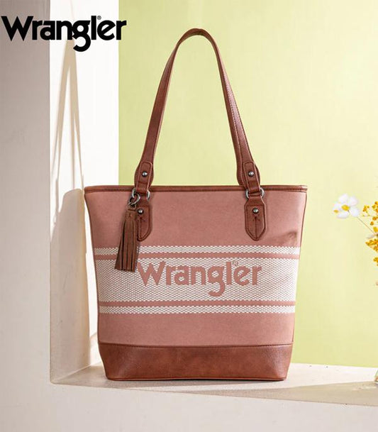 Wrangler Logo Waxed Canvas Tote